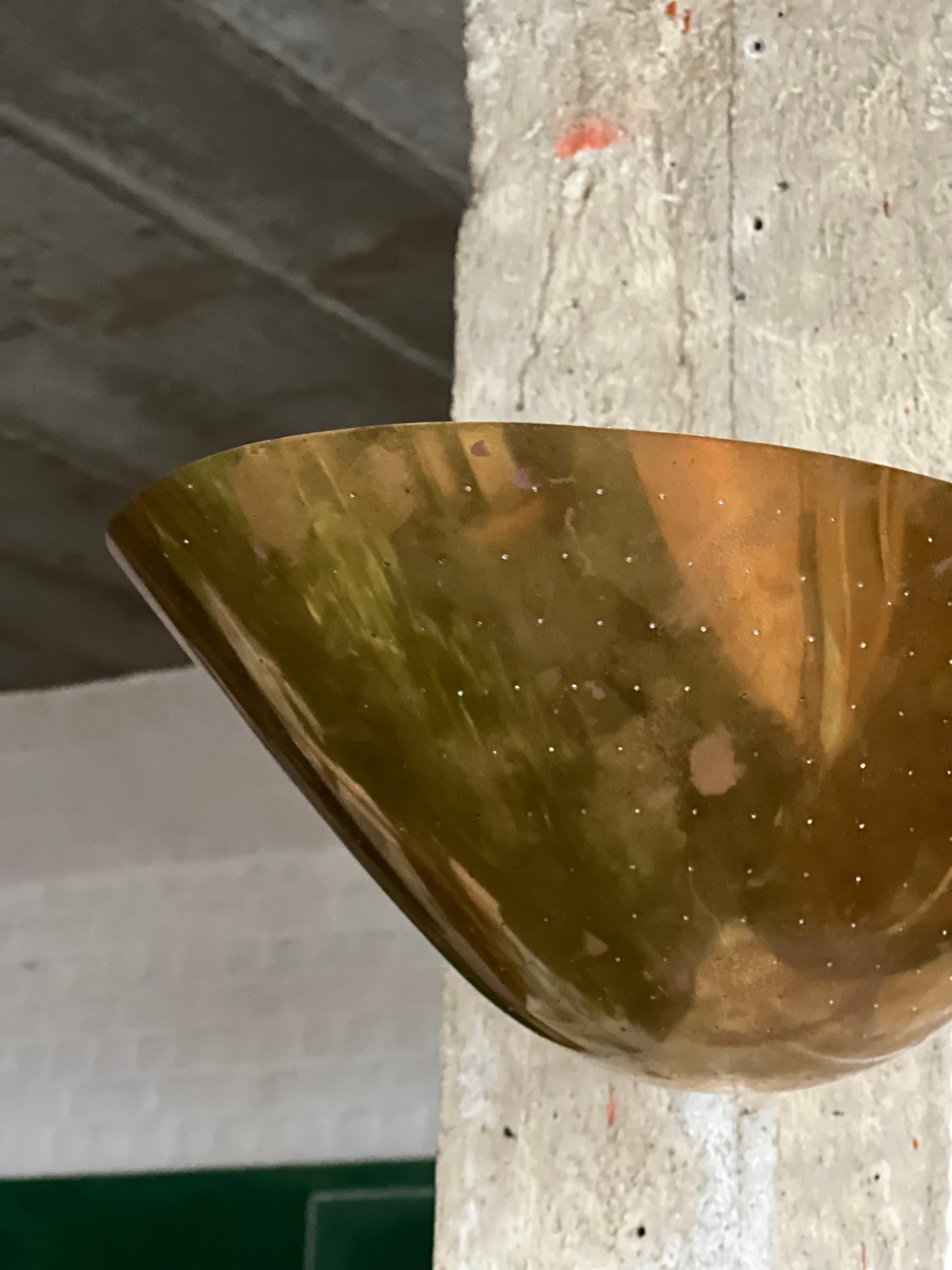 Scandinavian Modern Important Carl Axel Asking brass wall lamp Sweden 1940's, Paavo tynell vibe For Sale