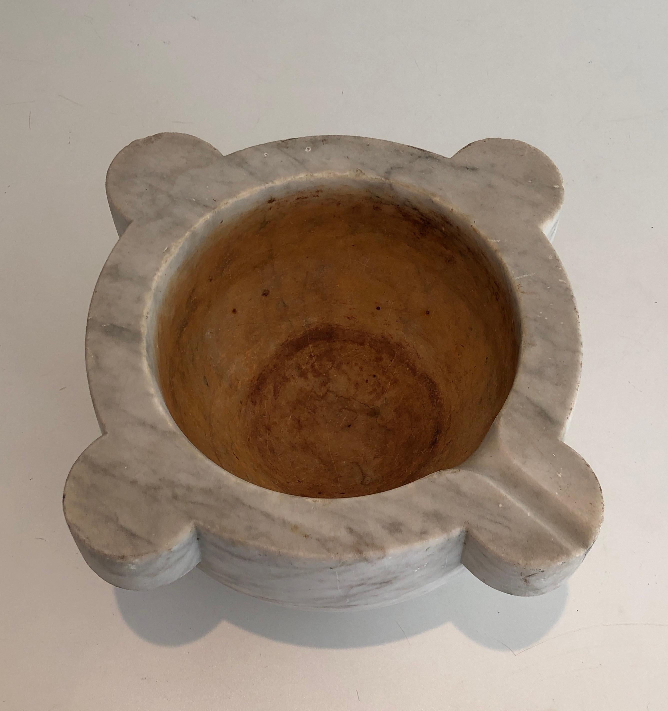 Importante Mortero de Mármol de Carrara, Francés, Siglo XVIII en venta 1