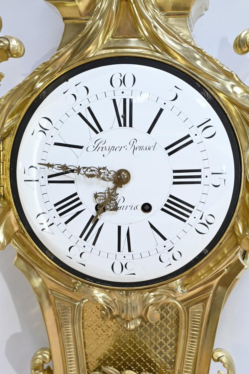 Importante Reloj de Pared de Bronce Dorado, Maison Prosper Roussel - Mediados S. XIX en venta 6