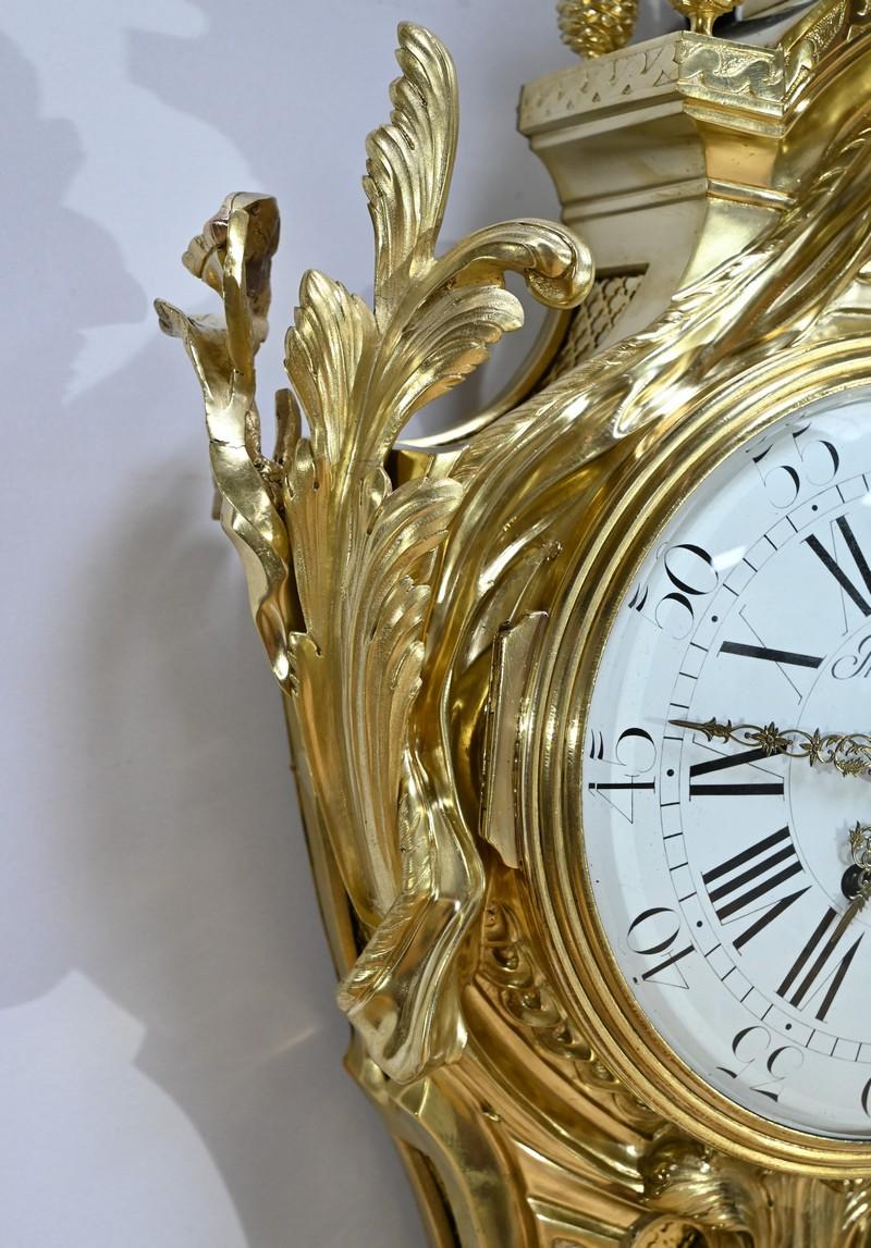 Importante Reloj de Pared de Bronce Dorado, Maison Prosper Roussel - Mediados S. XIX en venta 8