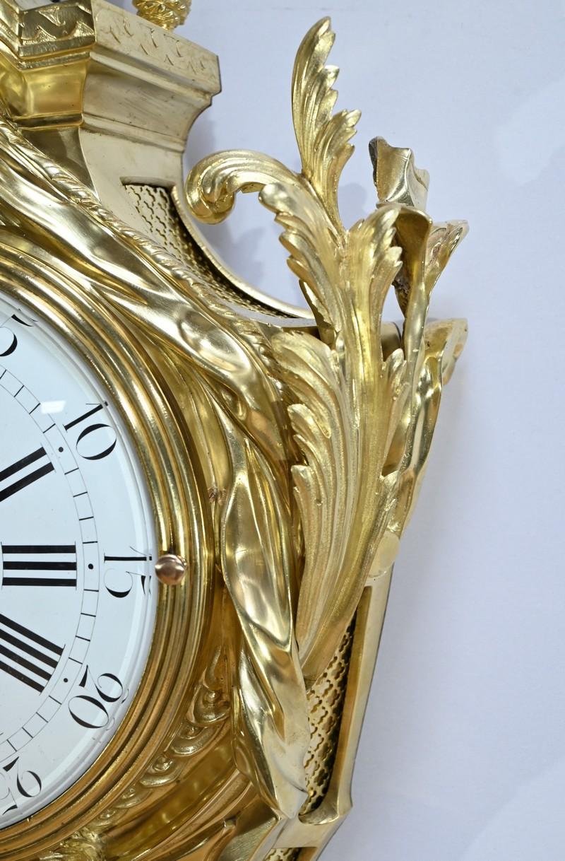 Importante Reloj de Pared de Bronce Dorado, Maison Prosper Roussel - Mediados S. XIX en venta 9