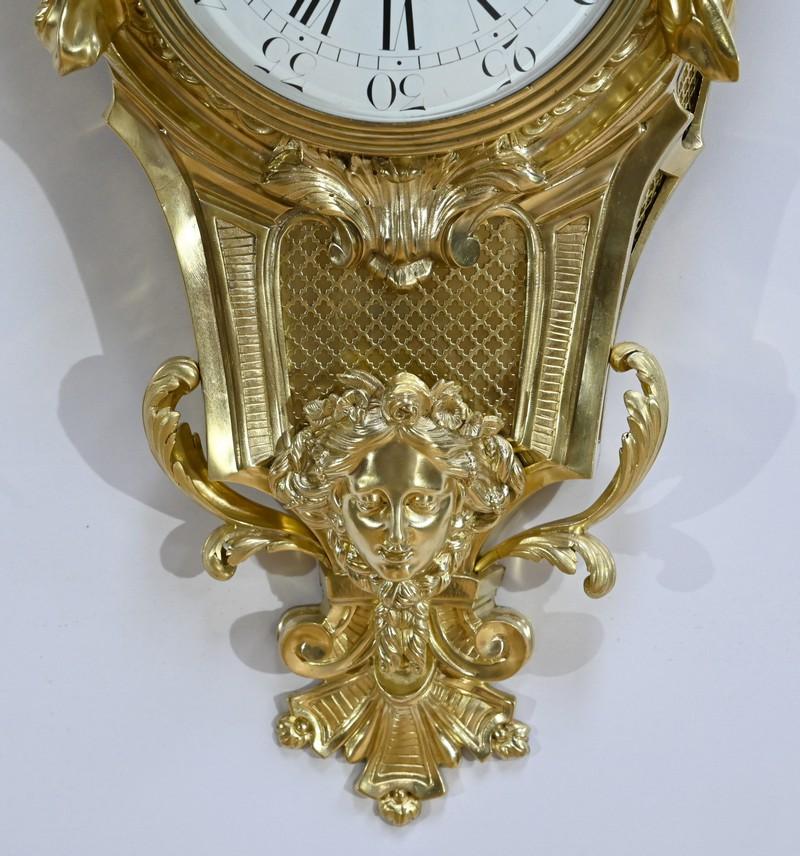 Importante Reloj de Pared de Bronce Dorado, Maison Prosper Roussel - Mediados S. XIX en venta 11