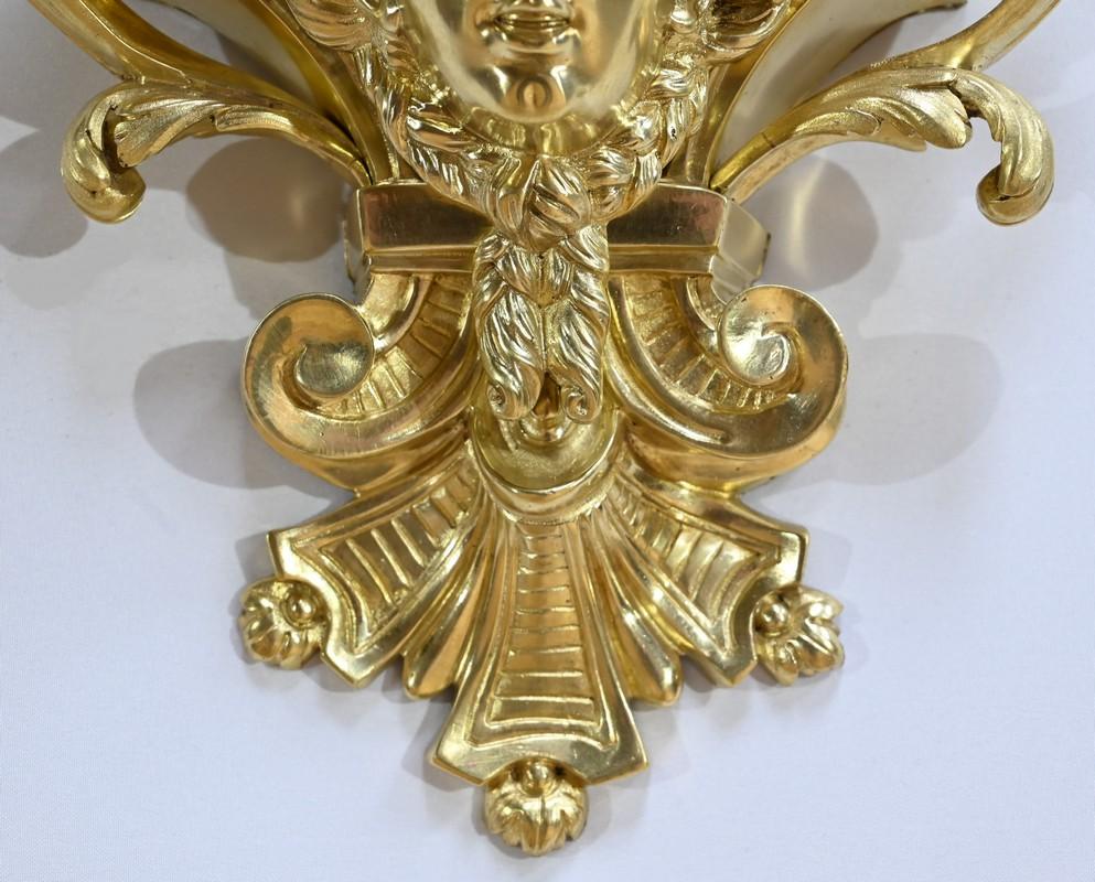 Importante Reloj de Pared de Bronce Dorado, Maison Prosper Roussel - Mediados S. XIX en venta 12