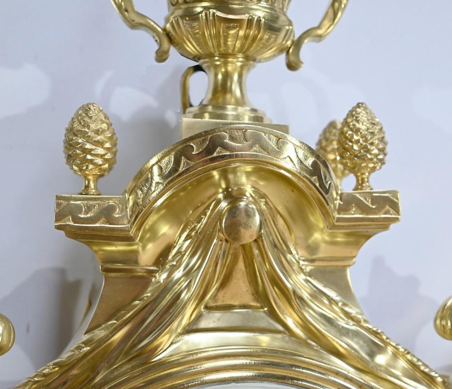 Importante Reloj de Pared de Bronce Dorado, Maison Prosper Roussel - Mediados S. XIX en venta 2