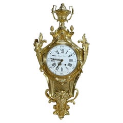 Antique Important Gilt Bronze Wall Clock, Maison Prosper Roussel – Mid 19th Century