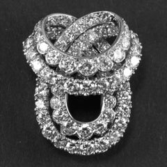 Important Cartier White Gold Diamond Bow Brooch