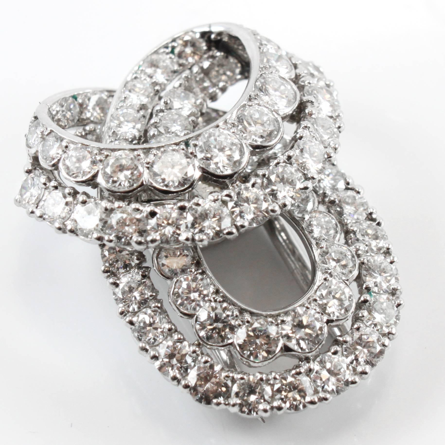 cartier diamond brooch