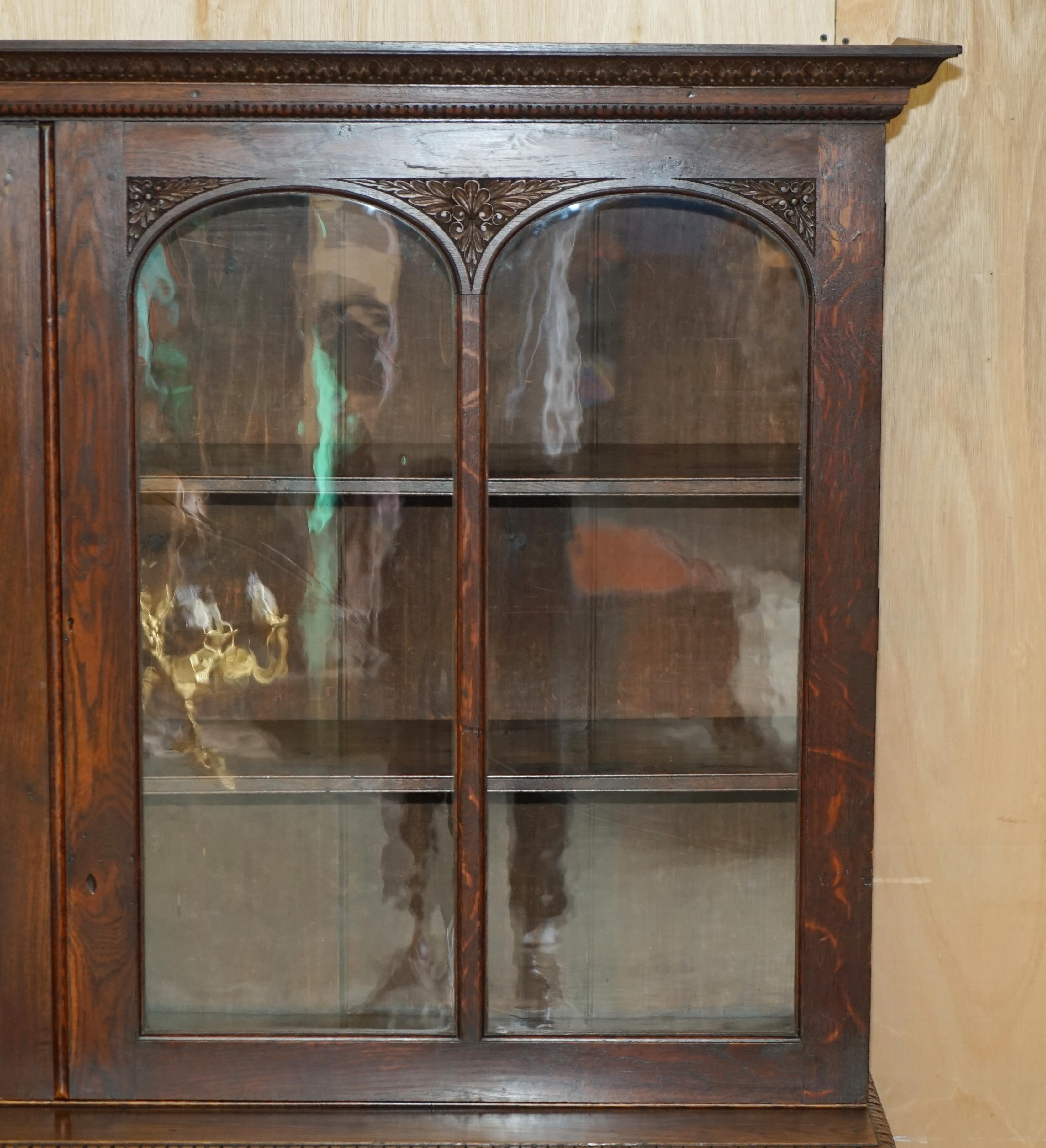 Hand-Crafted IMPORTANT CARVED BOOKCASE CABiNET FROM THE BATE COLLECTION IN OXFORD UNIVERSITY For Sale