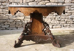 Important Carved Gueridon by Gabriele Capello, 1806-1877