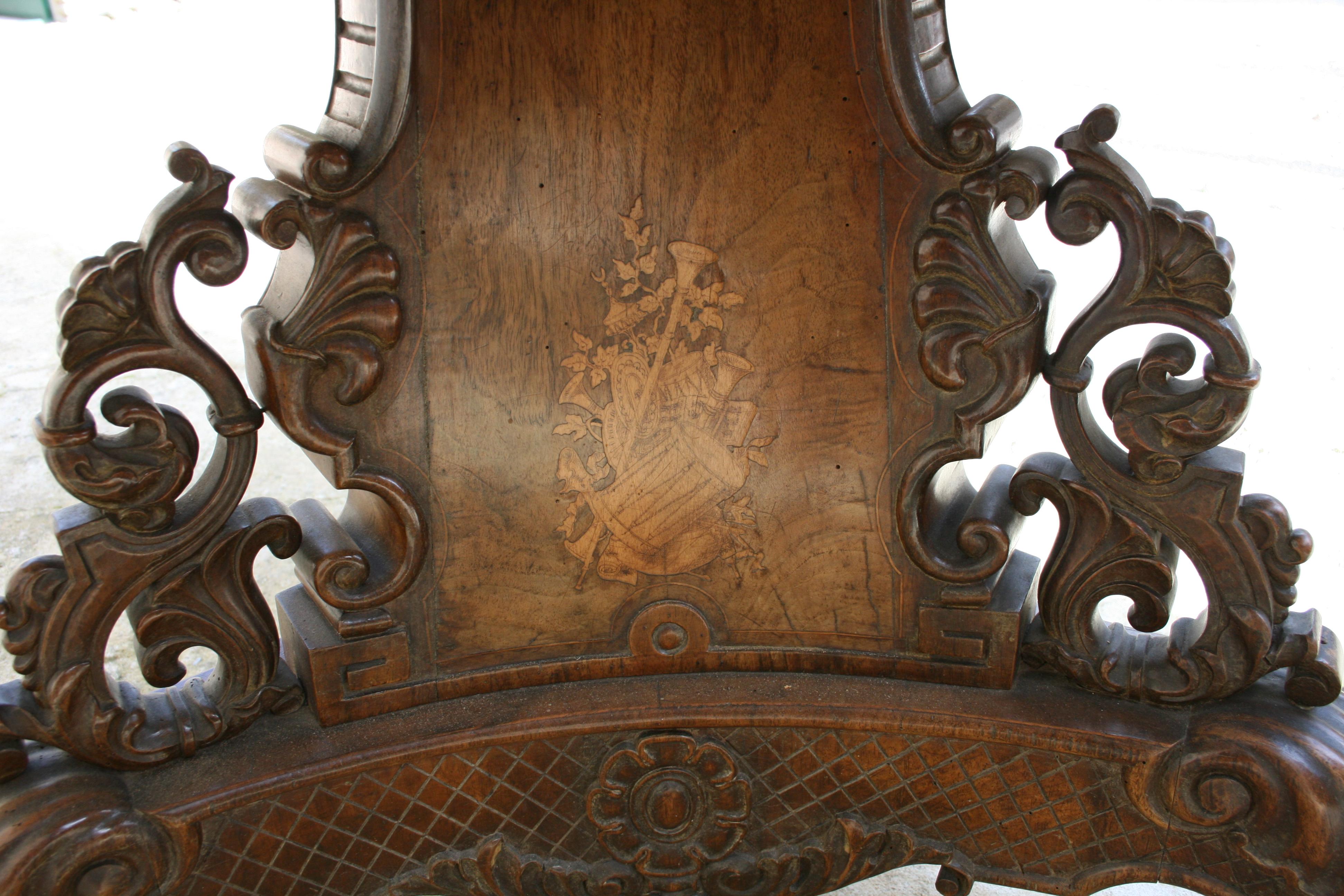 Important Carved Gueridon by Gabriele Capello, 1806-1877 For Sale 1