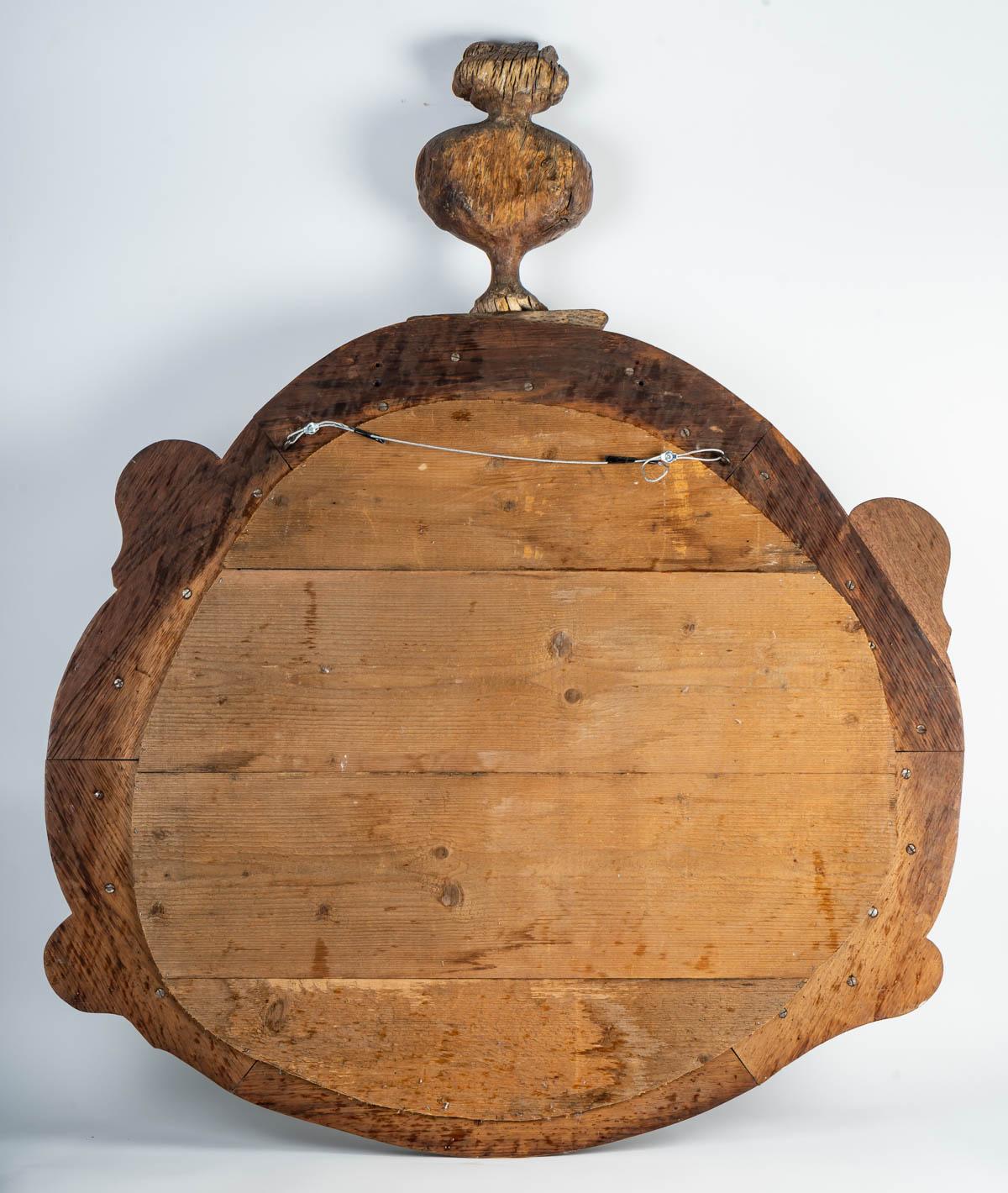 Important Carved Walnut Mirror For Sale 1