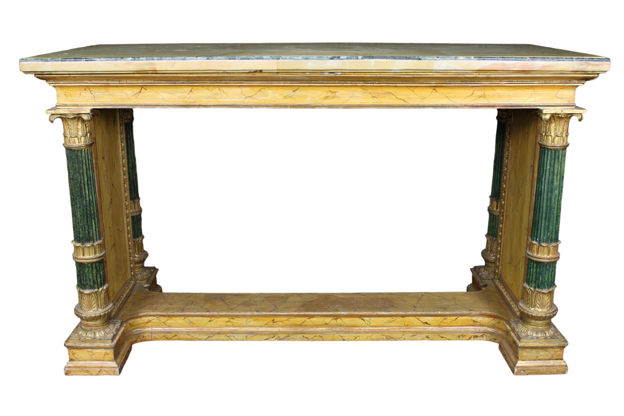 IMPORTANT CENTER TABLE Tuscan 19th Century In Good Condition For Sale In Madrid, ES