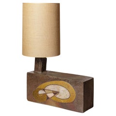 Important ceramic floor lamp by Georges Martin, circa 1970- 1980.