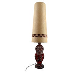 Important Ceramic Floor Lamp / Lampadaire Owl by Walter Gerhards, Circa 1960-70