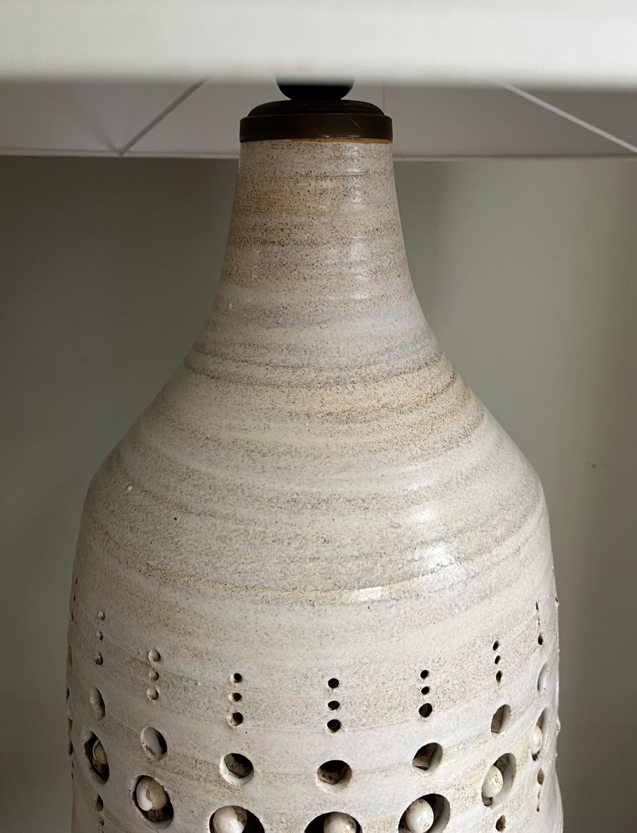 Late 20th Century Important ceramic lamp by Georges Pelletier circa 1970 