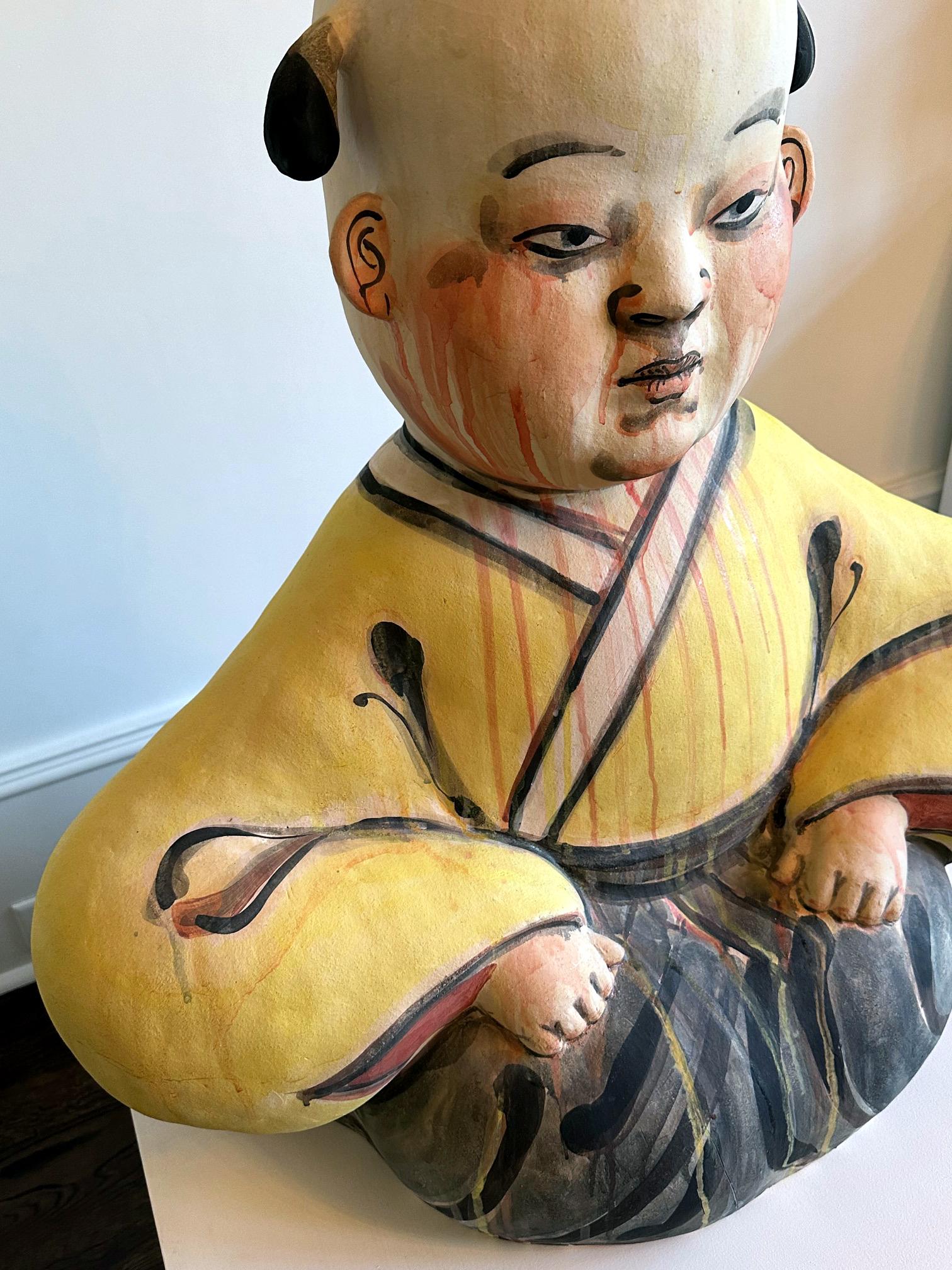 Important Ceramic Sculpture Karako by Akio Takamori Exhibited and Published For Sale 11