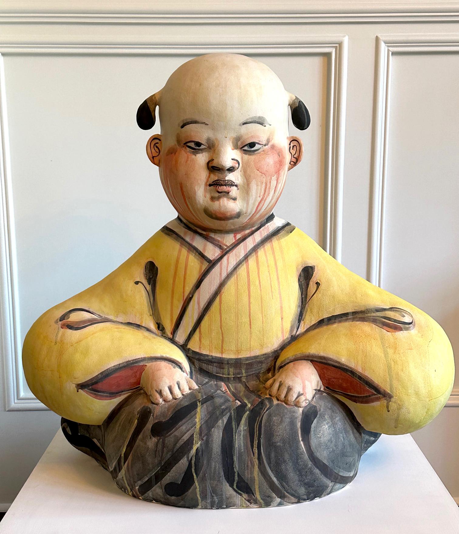 Important Ceramic Sculpture Karako by Akio Takamori Exhibited and Published For Sale 12