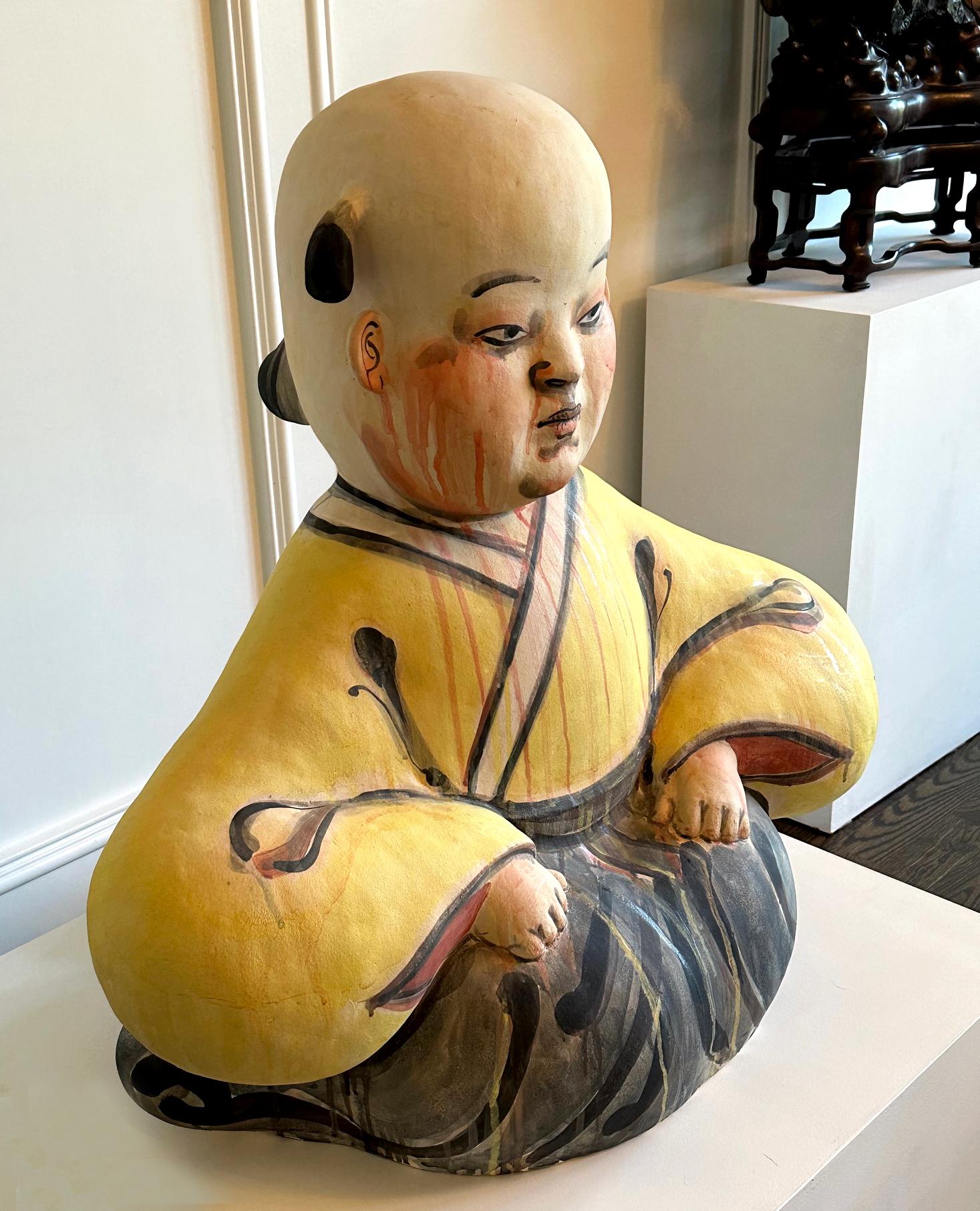 Modern Important Ceramic Sculpture Karako by Akio Takamori Exhibited and Published For Sale