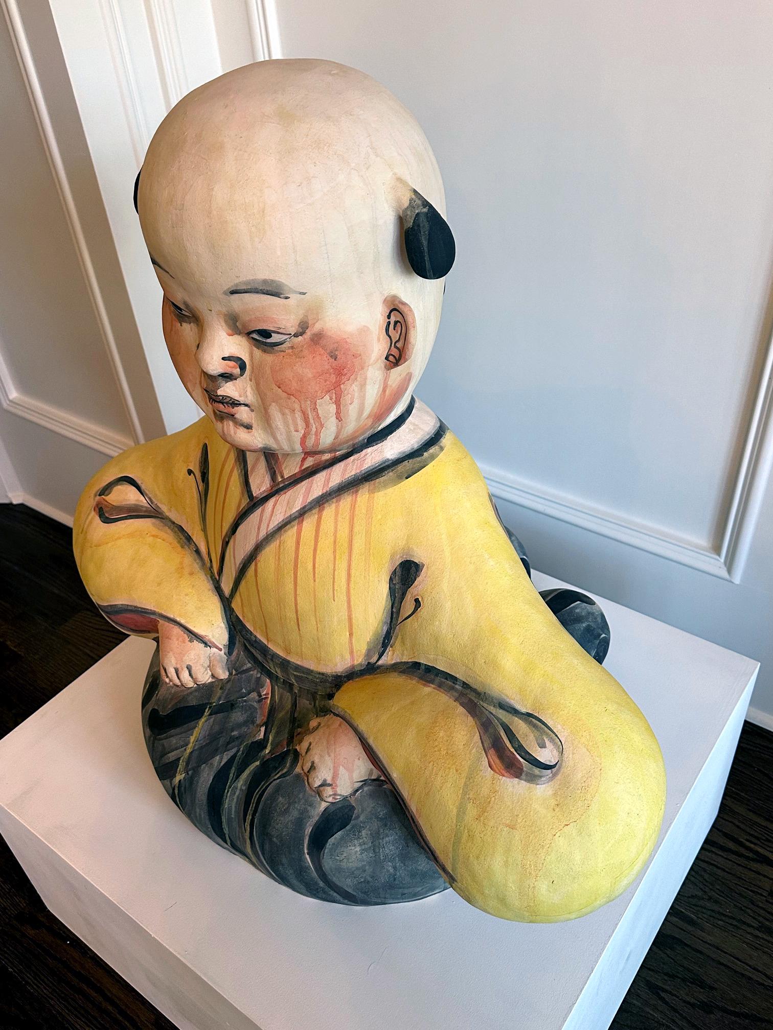 Important Ceramic Sculpture Karako by Akio Takamori Exhibited and Published For Sale 1