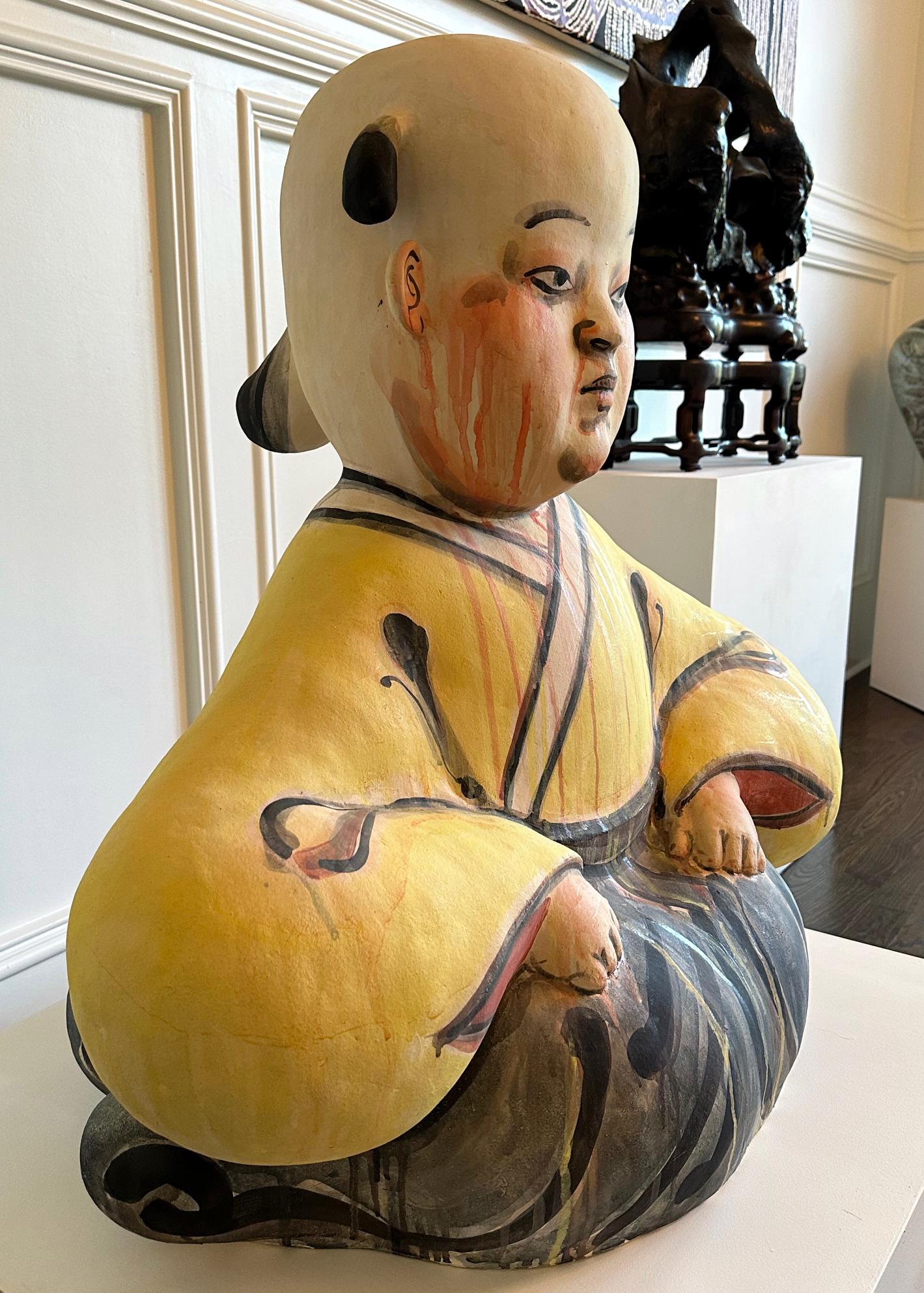 Important Ceramic Sculpture Karako by Akio Takamori Exhibited and Published For Sale 2