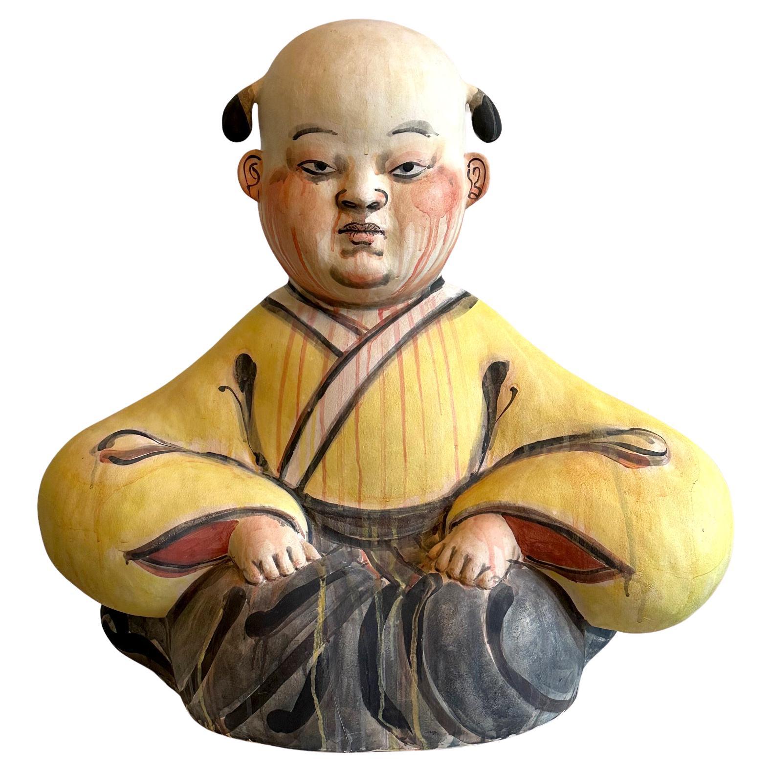 Important Ceramic Sculpture Karako by Akio Takamori Exhibited and Published For Sale