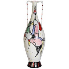 Important vase en céramique signé N Narell Jaro