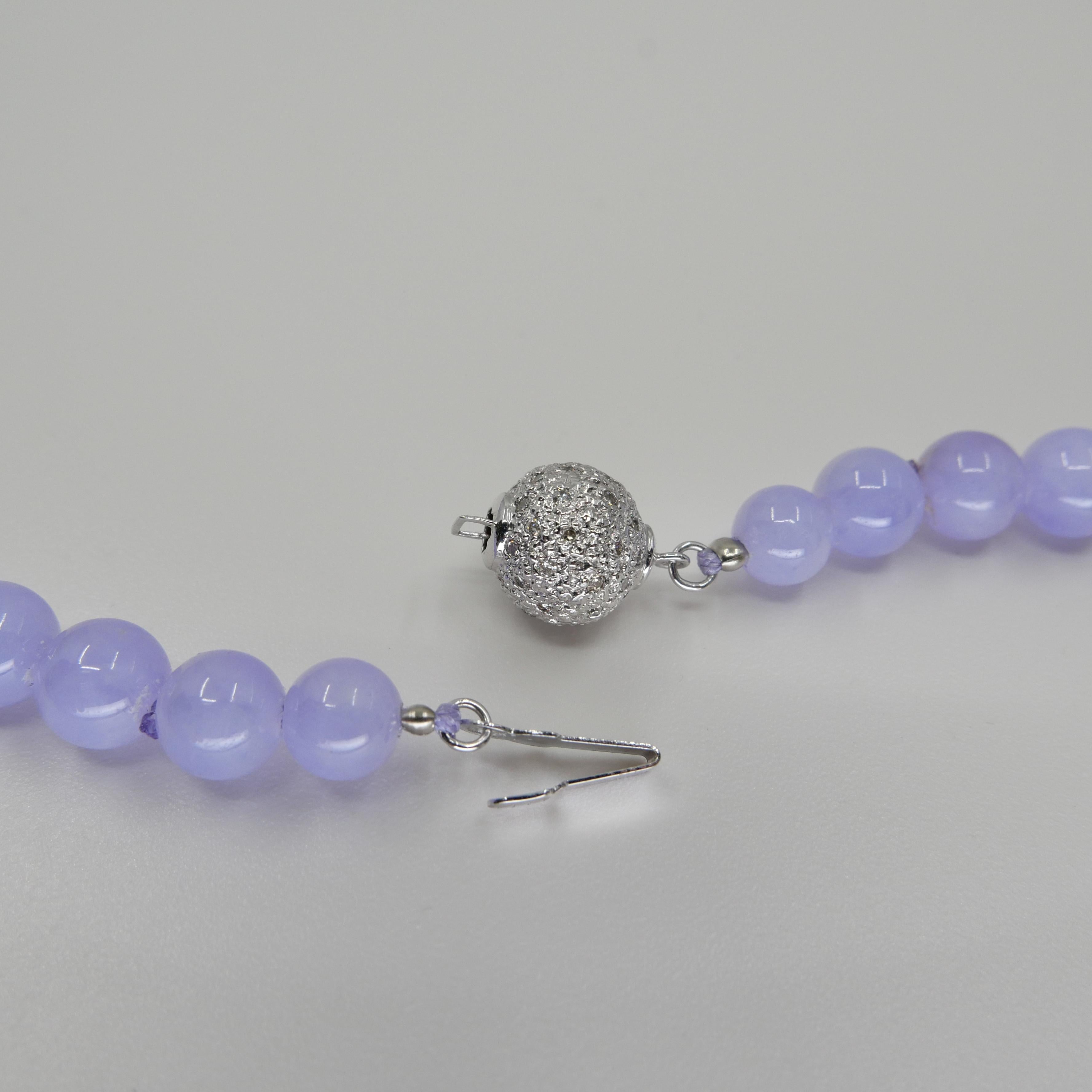 lavender beads necklace