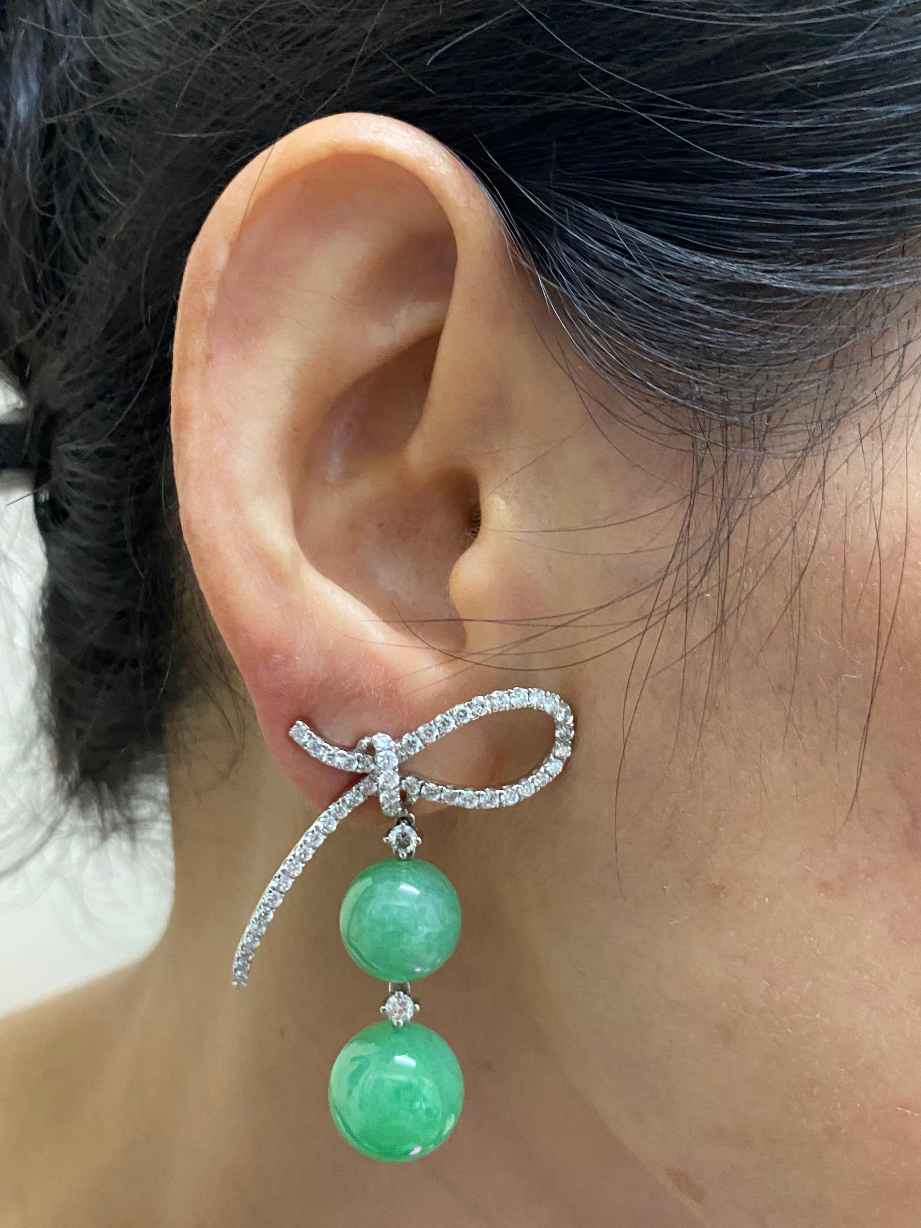jade bead earrings