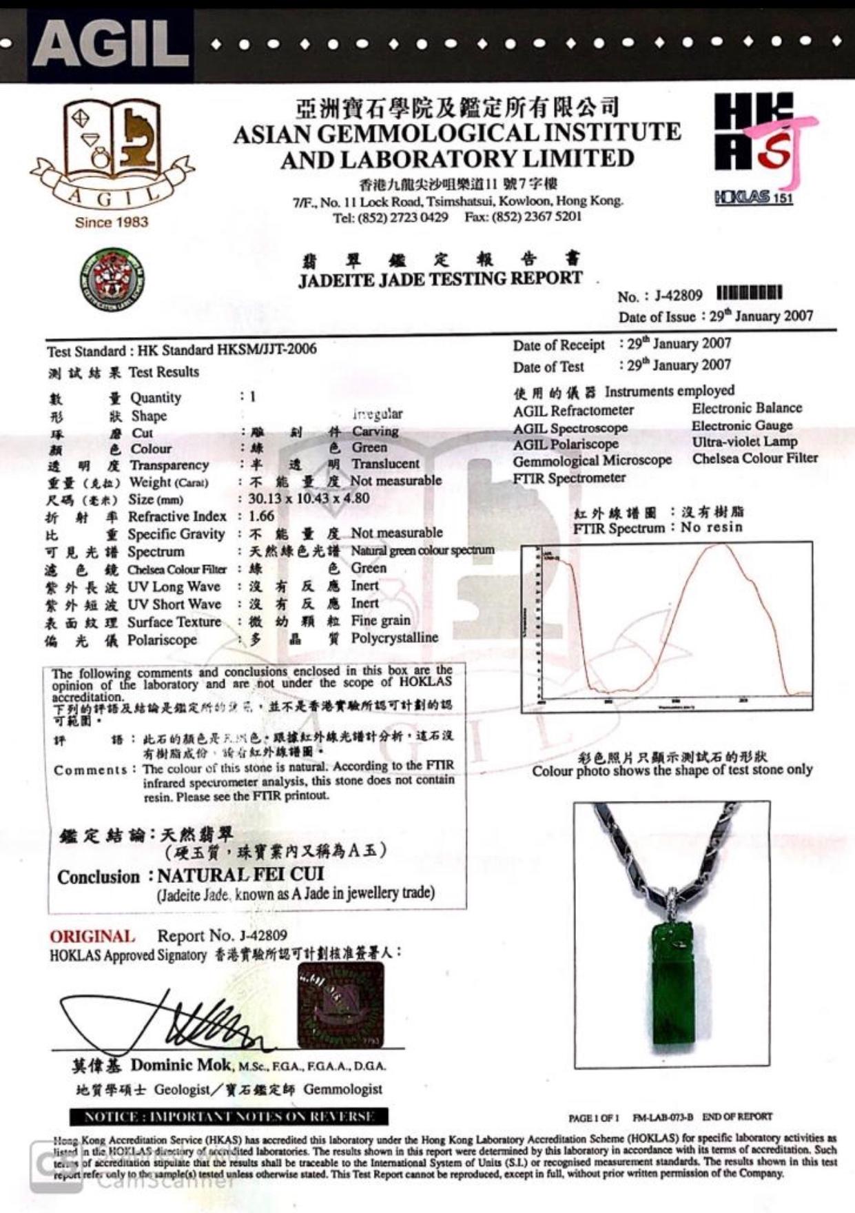 Wichtiger zertifizierter natürlicher Jade-Diamant-Tropfen-Anhänger, kaiserlich-grüne Farbe im Angebot 11