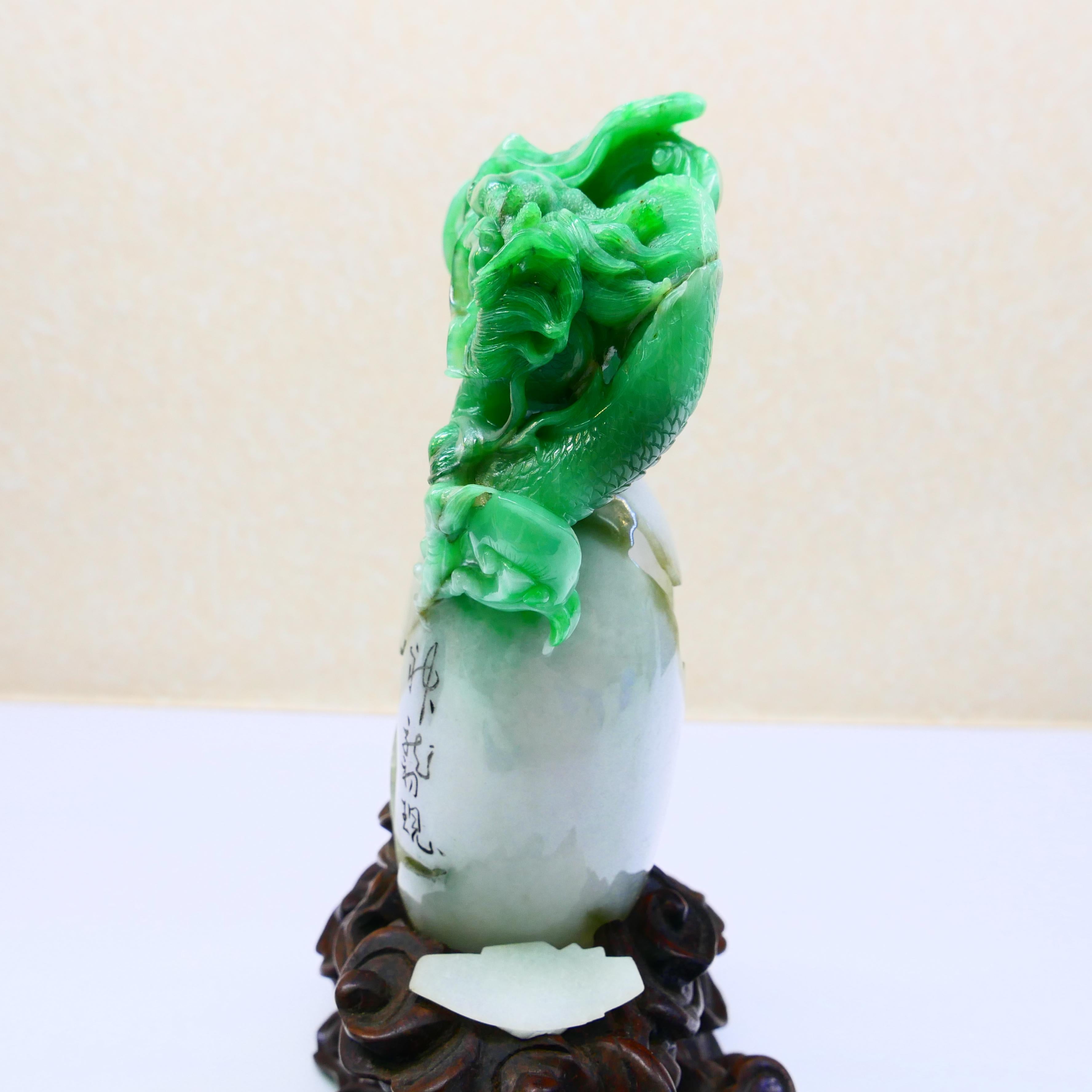 Women's or Men's Important Certified Natural Jadeite Jade Decoration, Titled 