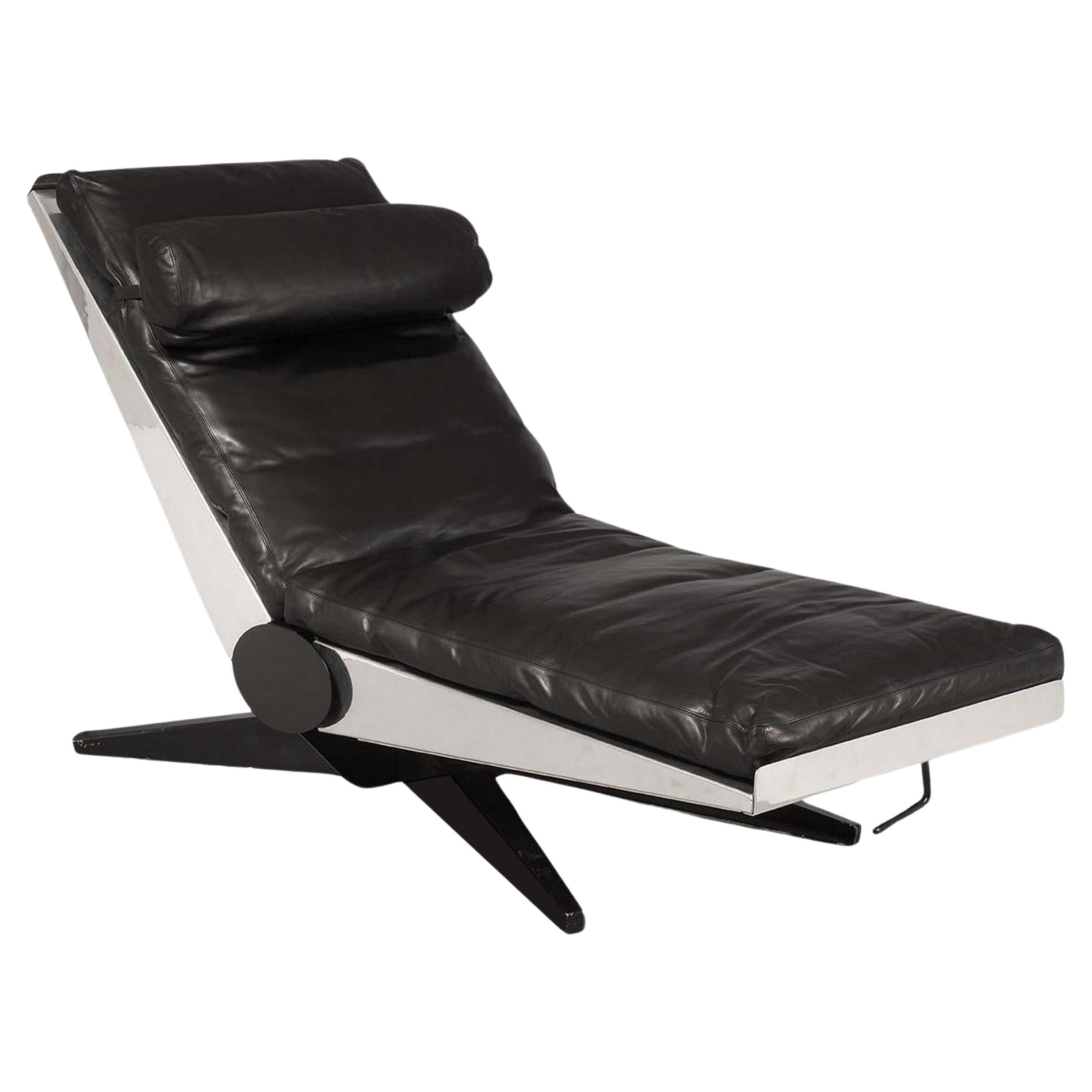 Important chaise longue with system, by Bernard de Swarte, France, 1959 For Sale