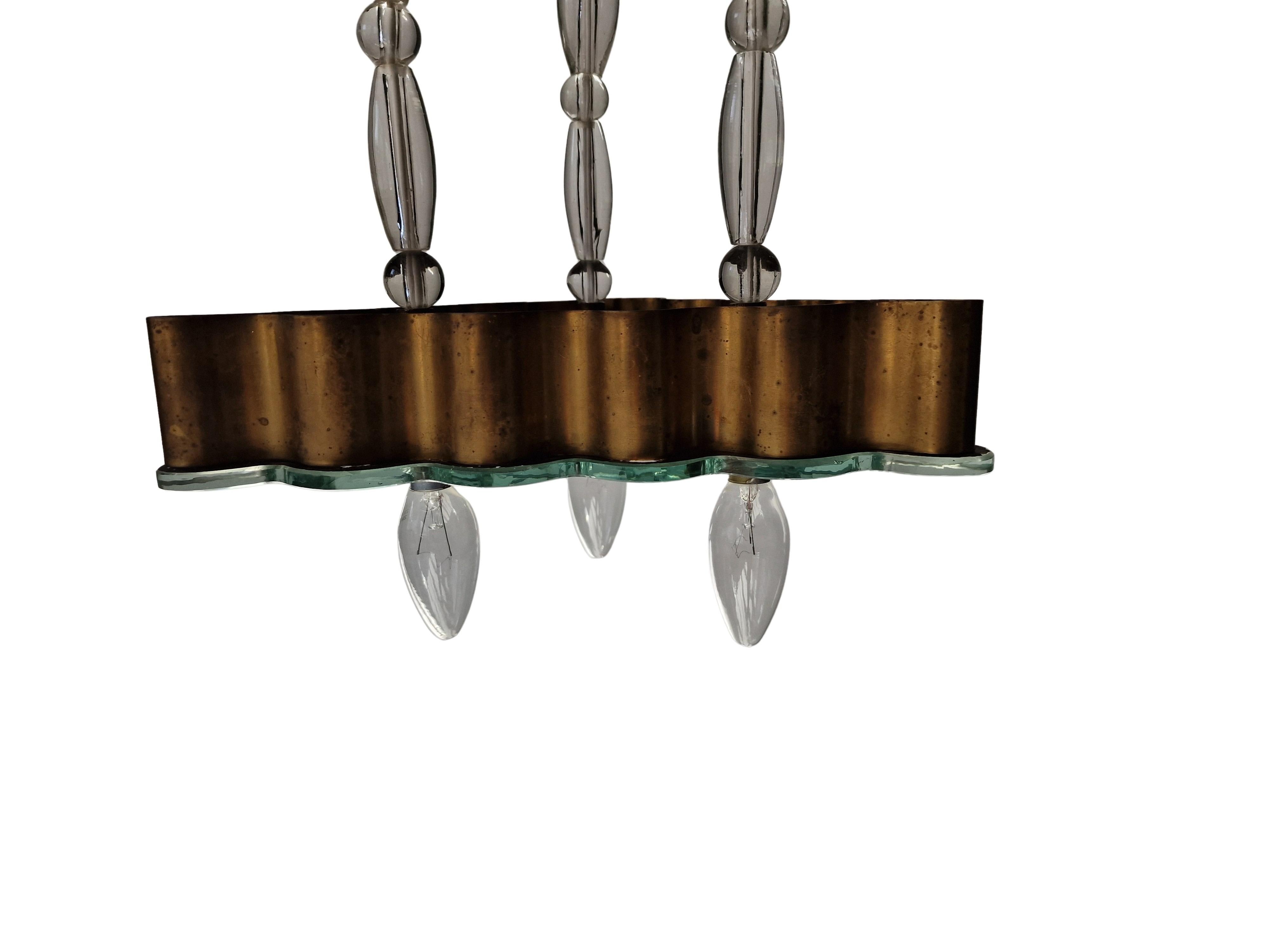 Austriaco Importante lampadario con perle di vetro Jugendstil, stile Wiener Werkstätte, 1915 in vendita