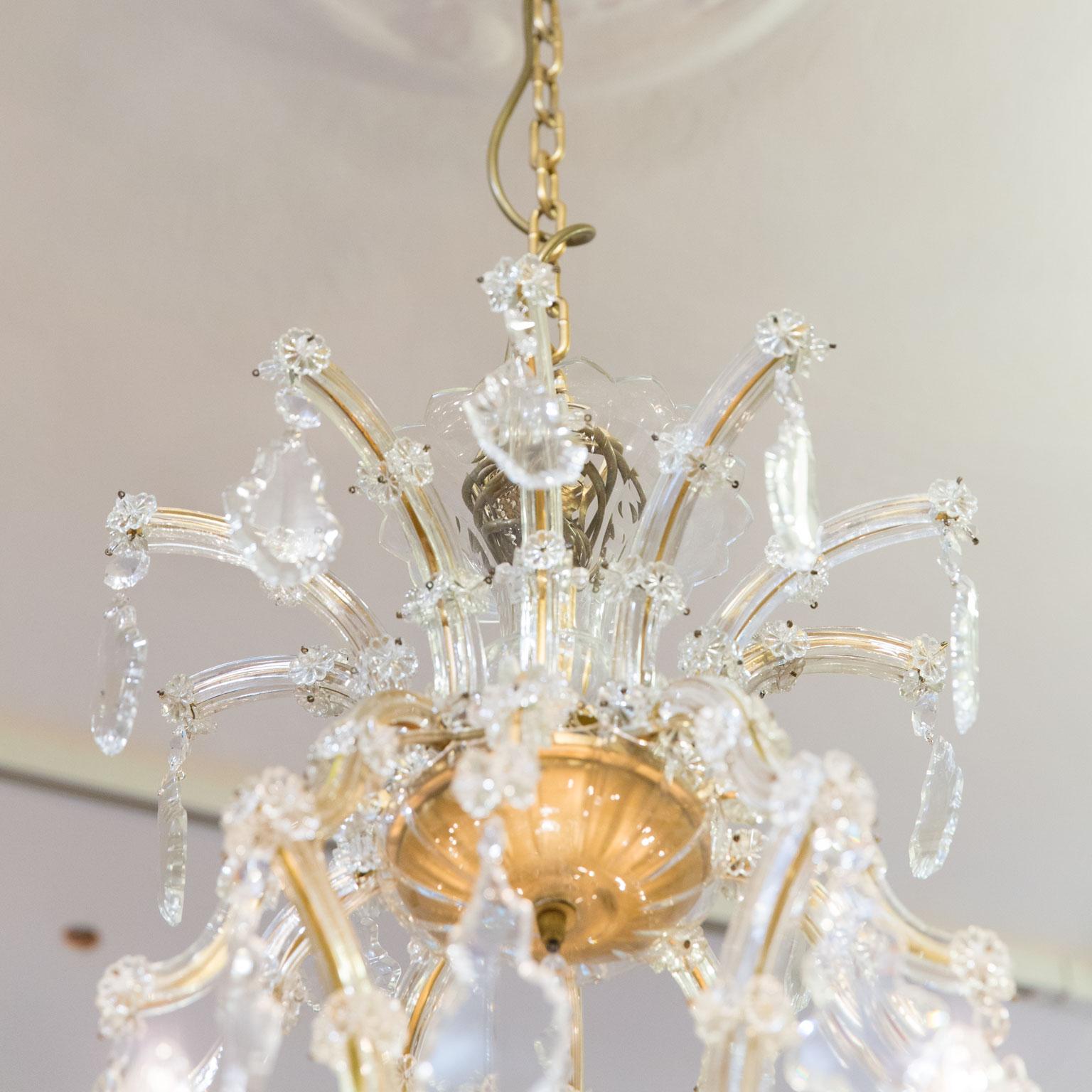 Important  Crystal Chandelier, Late 19th Century, neo-baroque For Sale 6
