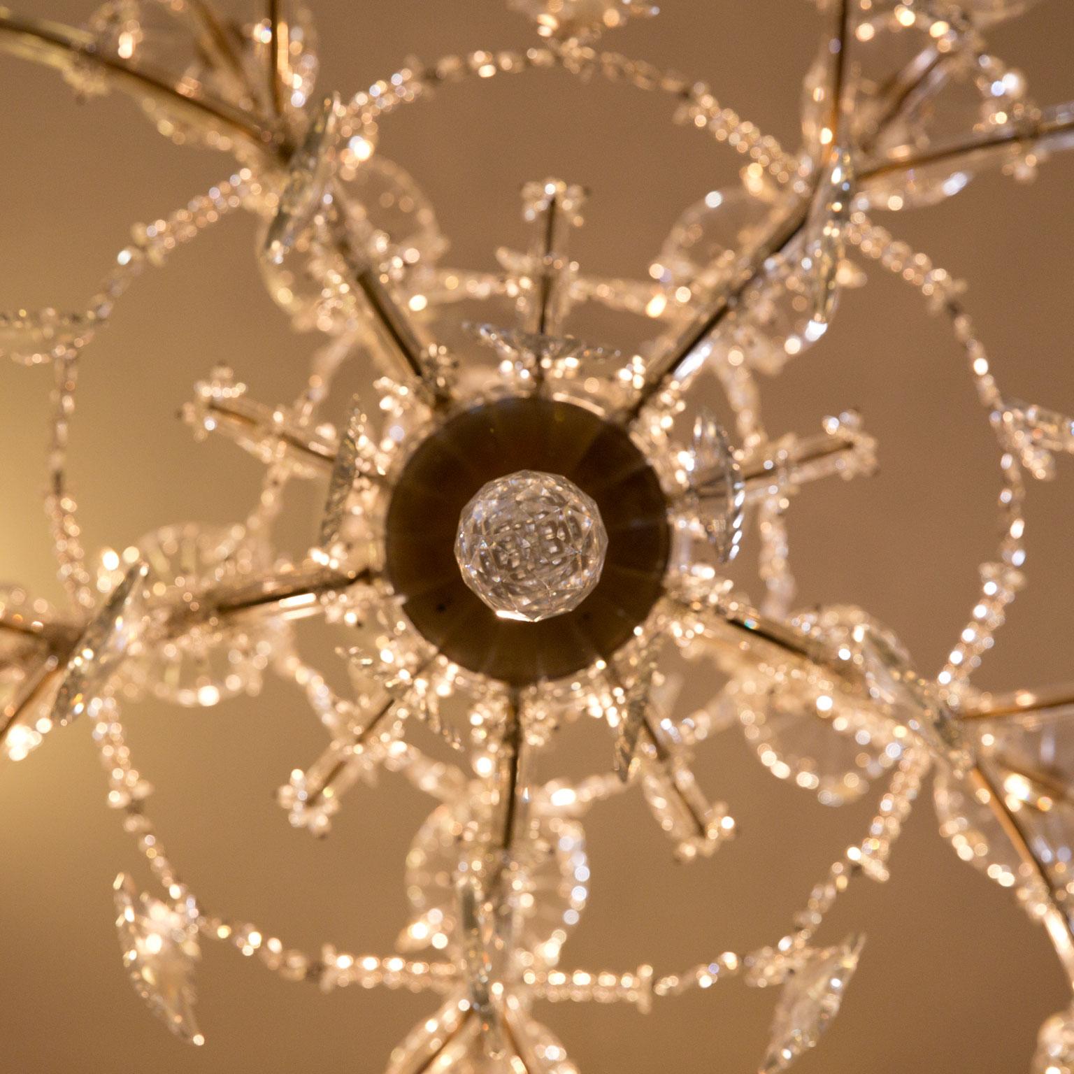 Important  Crystal Chandelier, Late 19th Century, neo-baroque For Sale 12