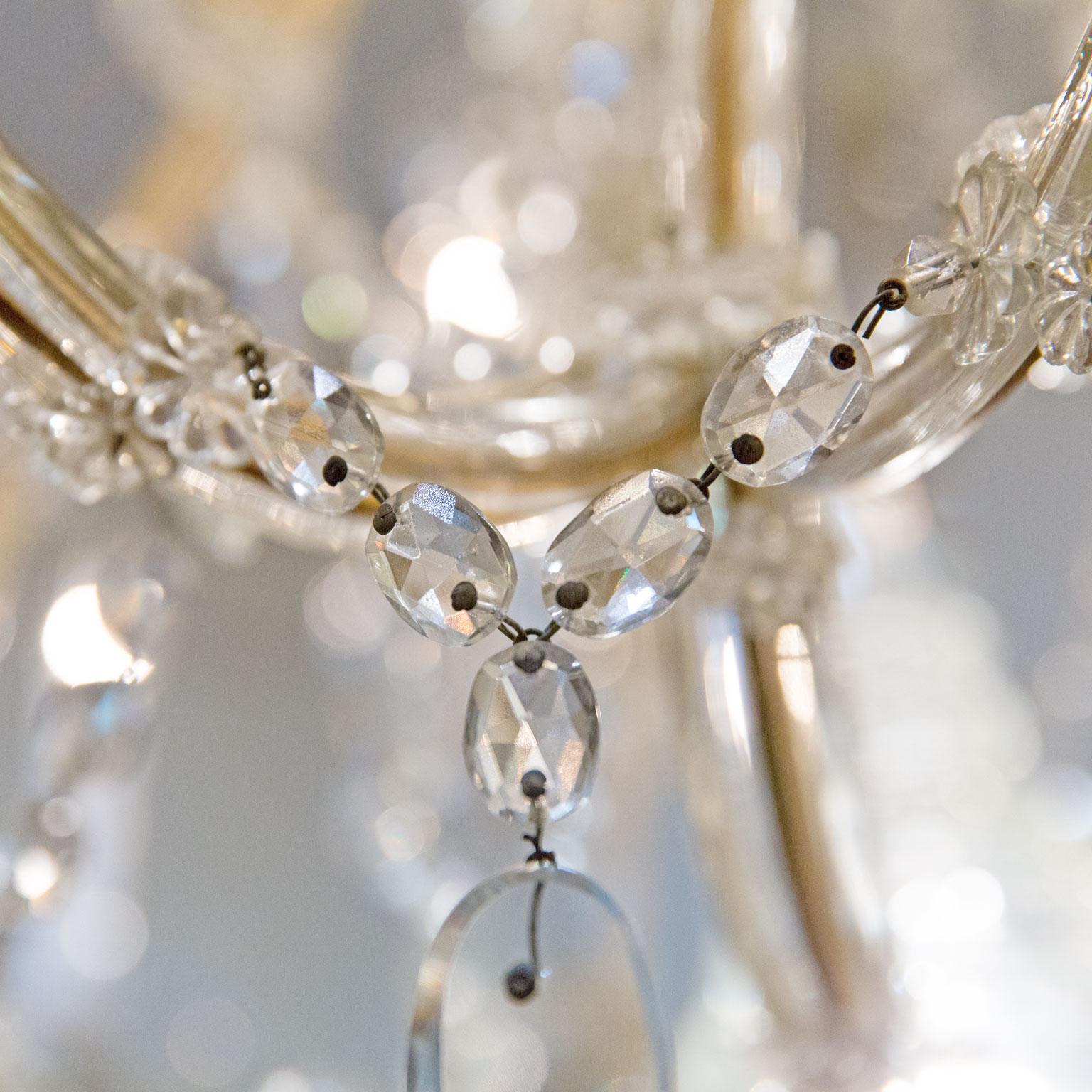 German Important  Crystal Chandelier, Late 19th Century, neo-baroque For Sale