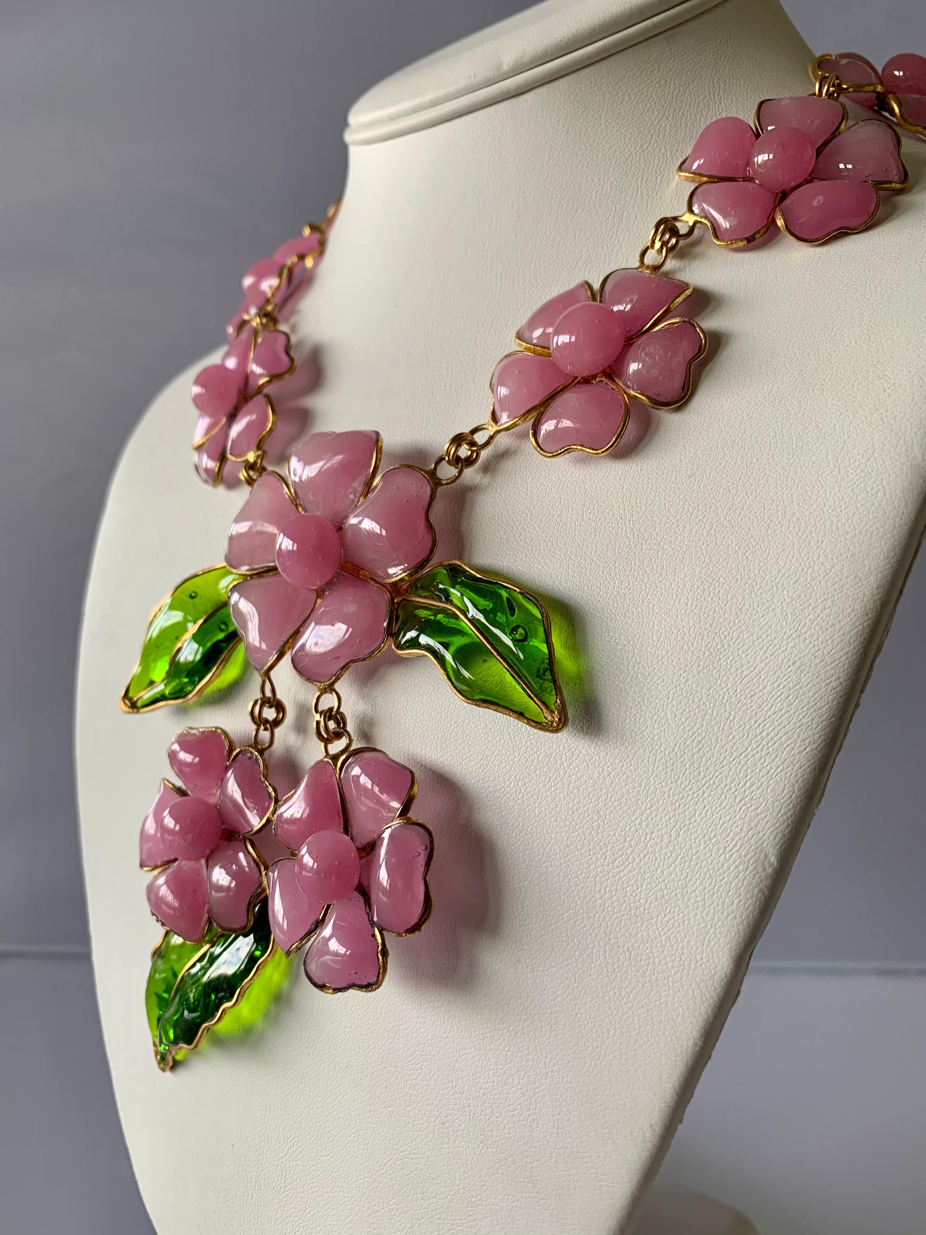 pink statement necklaces