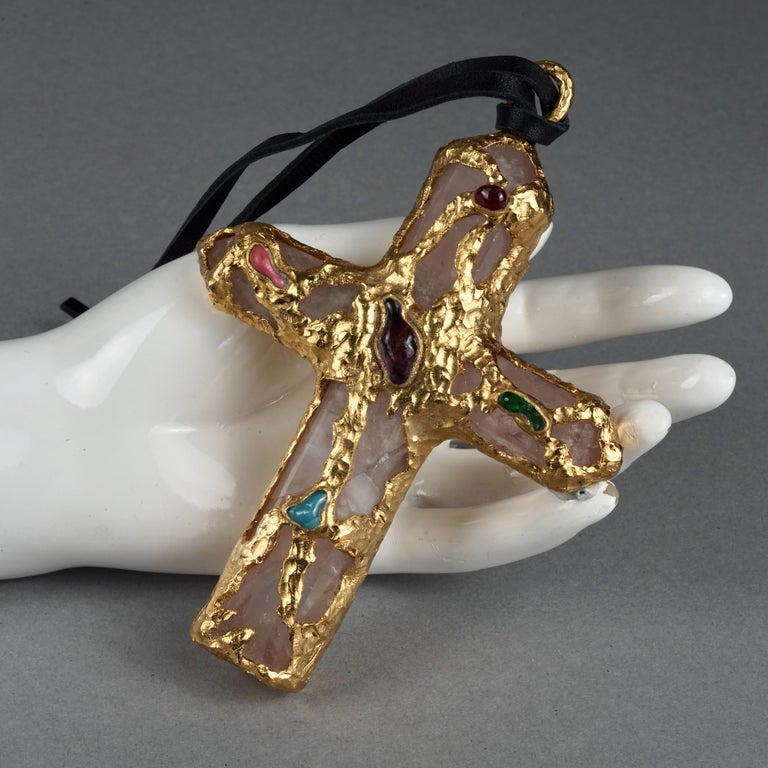 Chanel Iconic Byzantine Pendant Cross Necklace