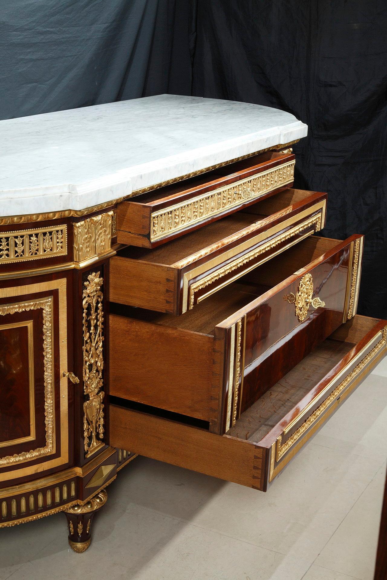 Louis XVI Important Chest-of-Drawers Attributed to Krieger