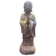 China Antique Stone Figure Joyful Ananda