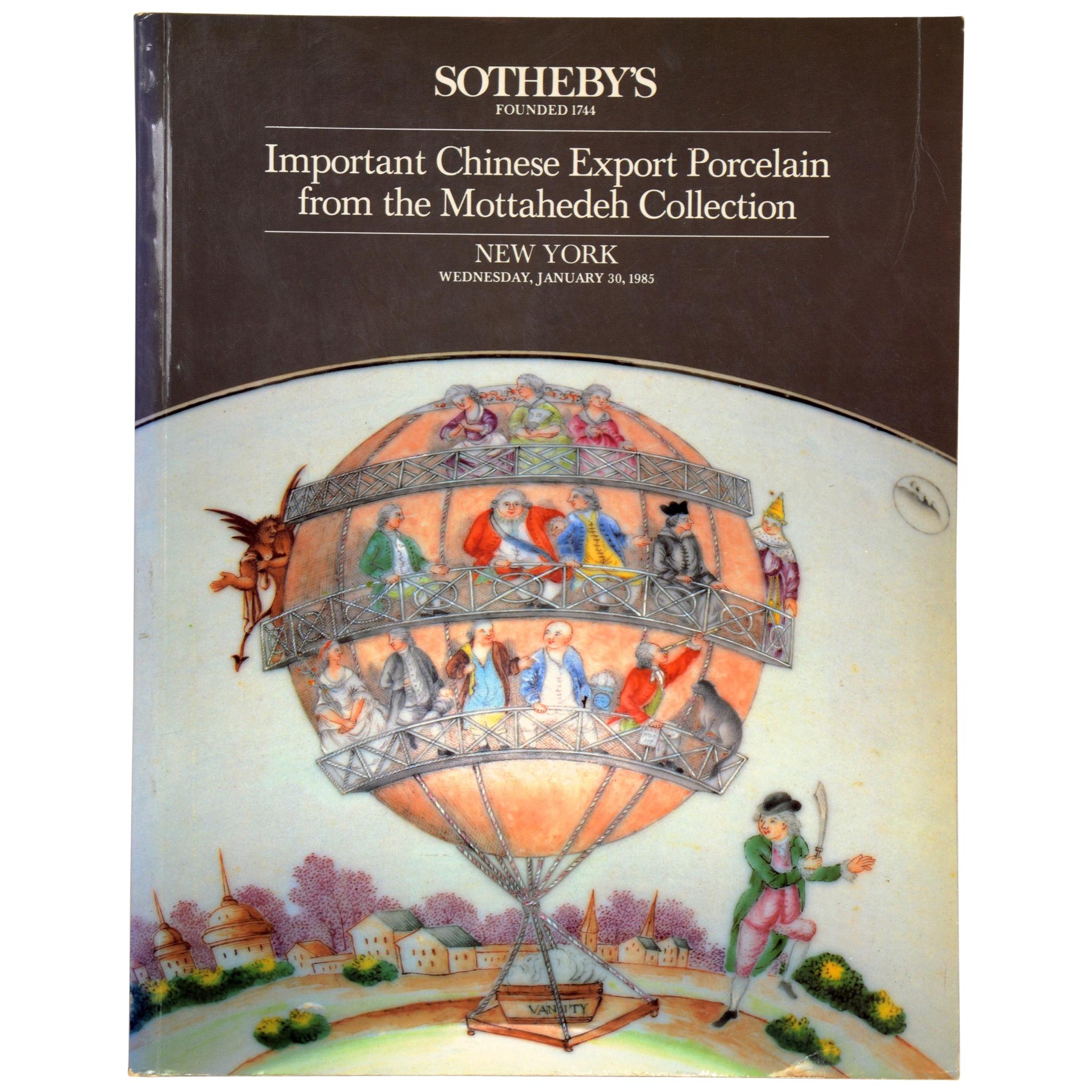 Important Chinese Export Porcelain Mottahedeh Collection Auction Catalog, 1985