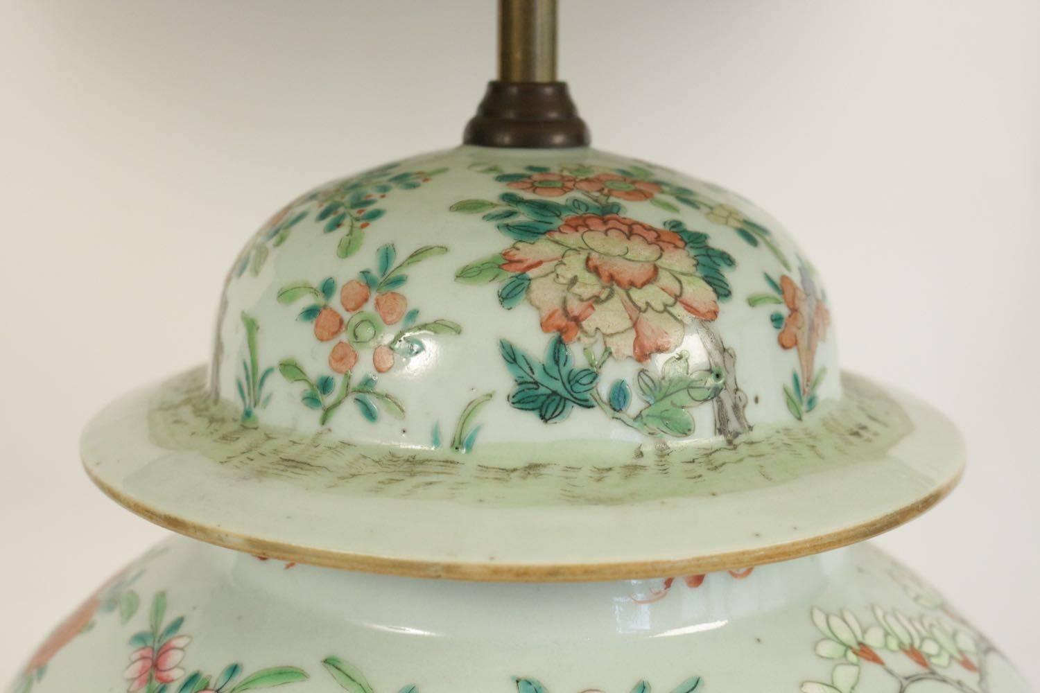 Chinese Export Important Chinese Porcelain Lamp, circa 1890-1900, China, Antique