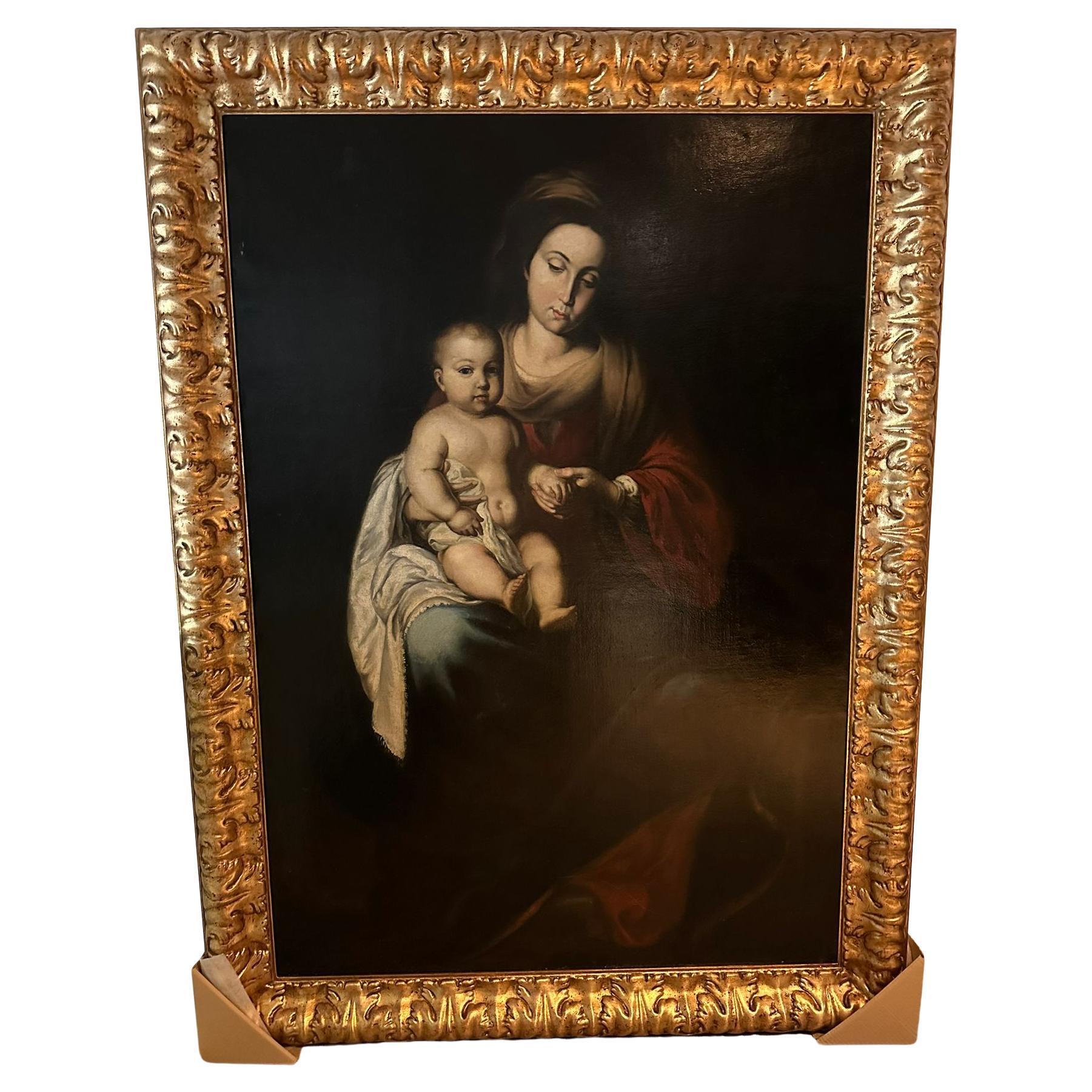 Important Cercle Esteban Murillo "La Vierge et l'Enfant"