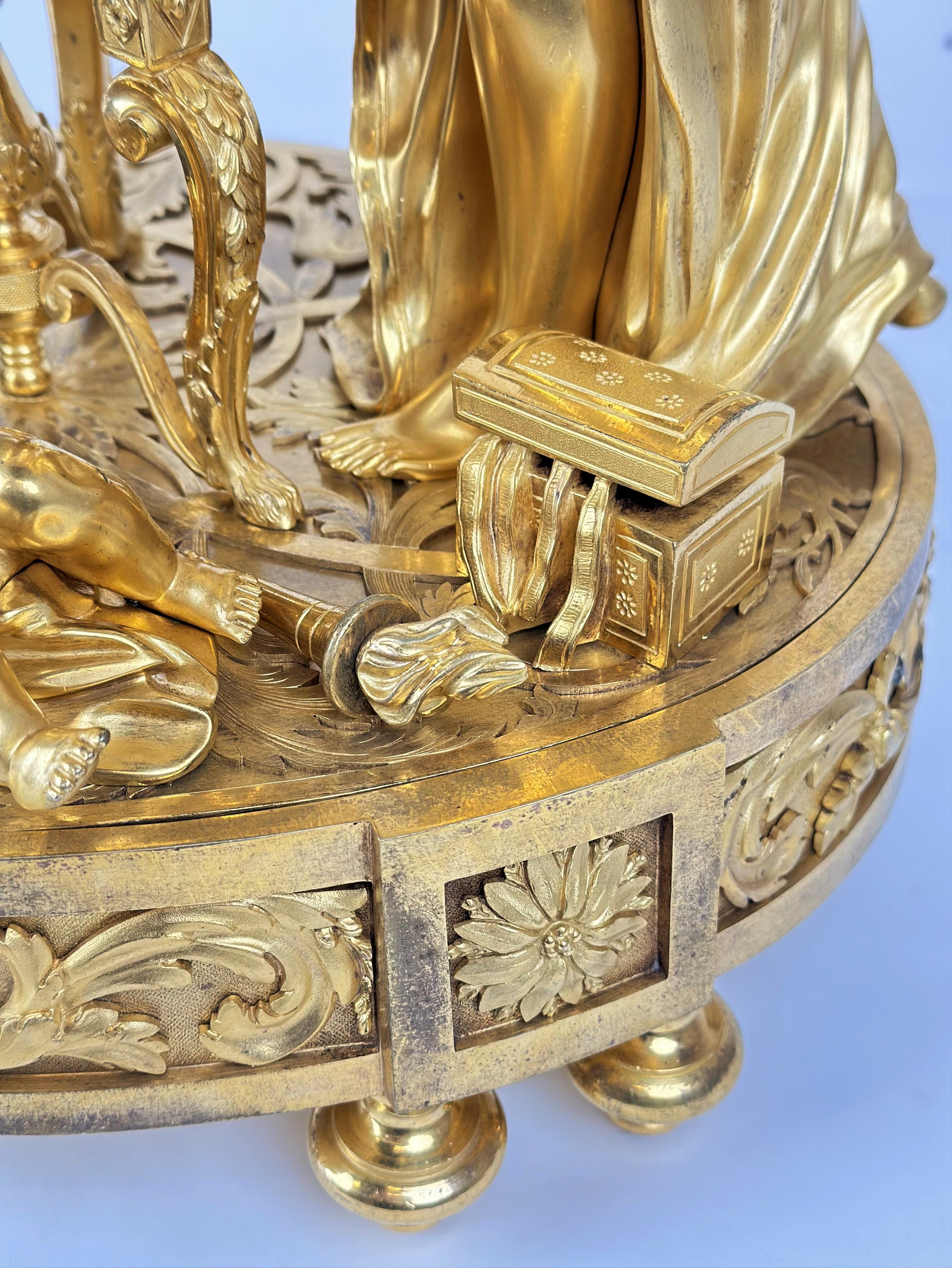 Important Clock Cercle Tournant Toilet of Venus, 19th Century For Sale 5