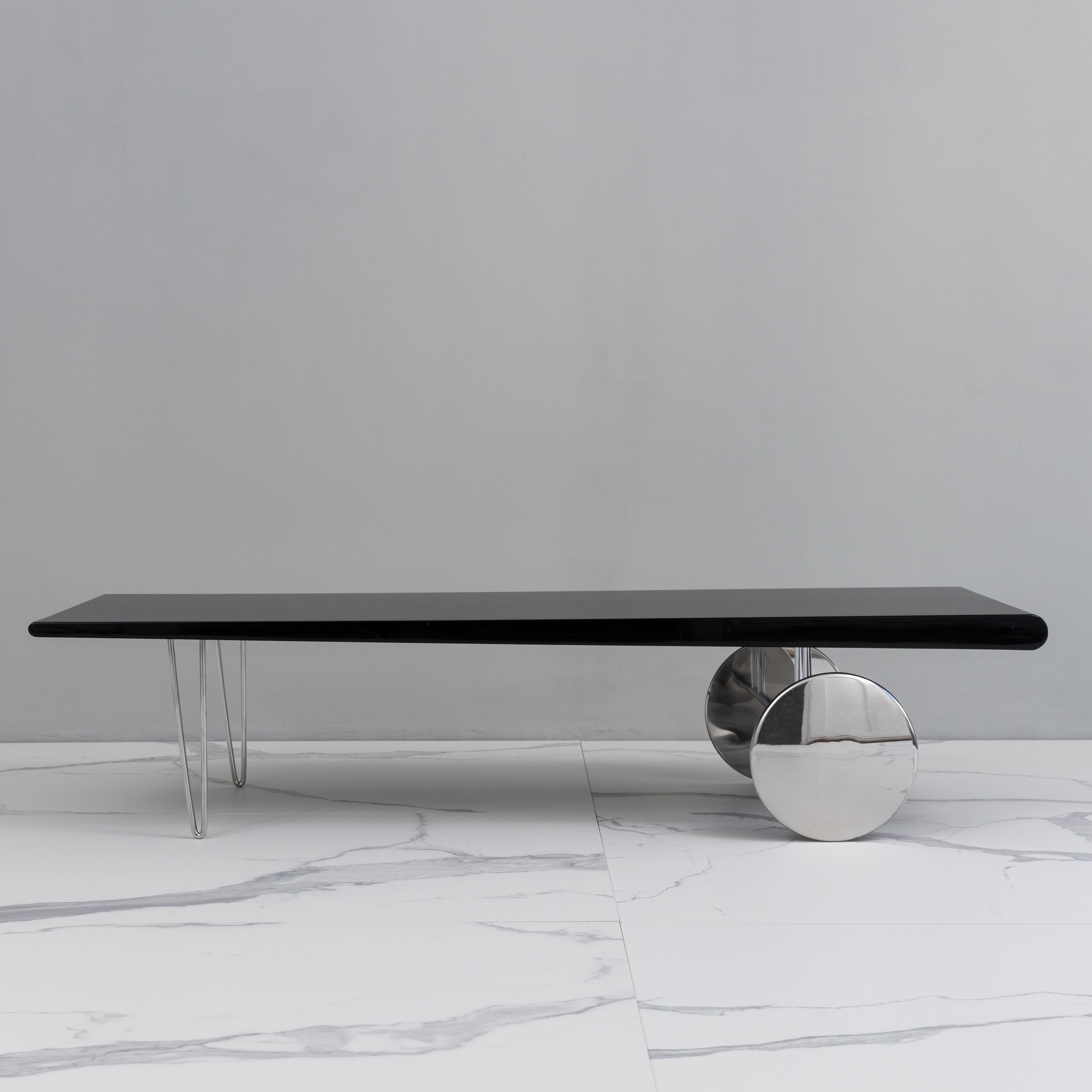 Post-Modern Important Coffee Table by Gilles Derain, Lumen Edition, 1985 For Sale
