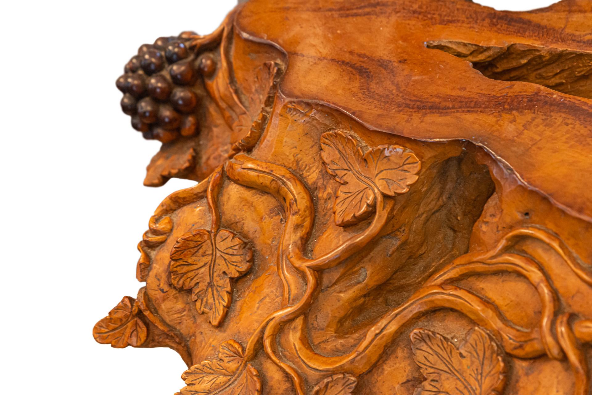 French Important Coffee Table, Sculpted Wood, circa 1900, France