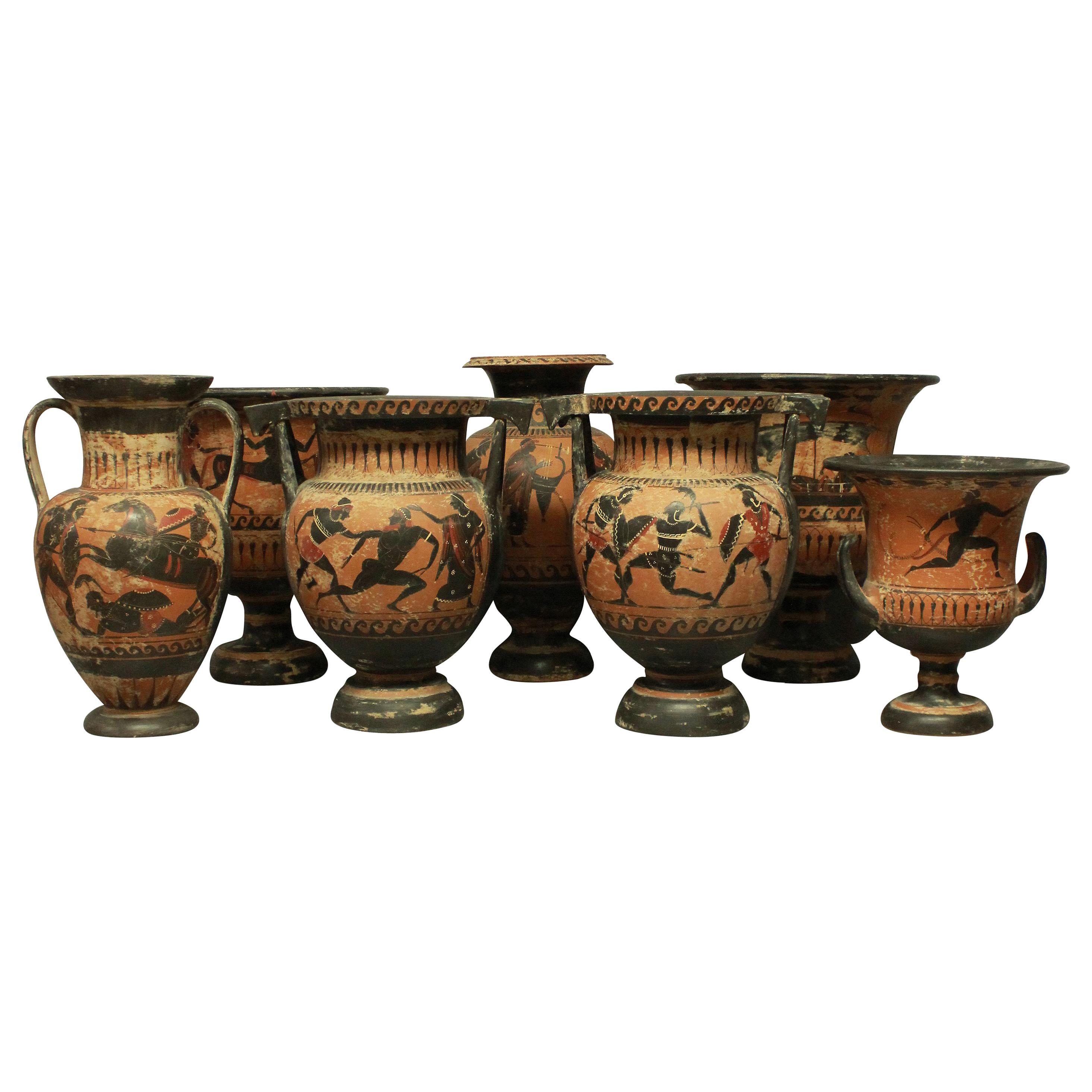 Important Collection of Grand Tour Greek Krater Vases