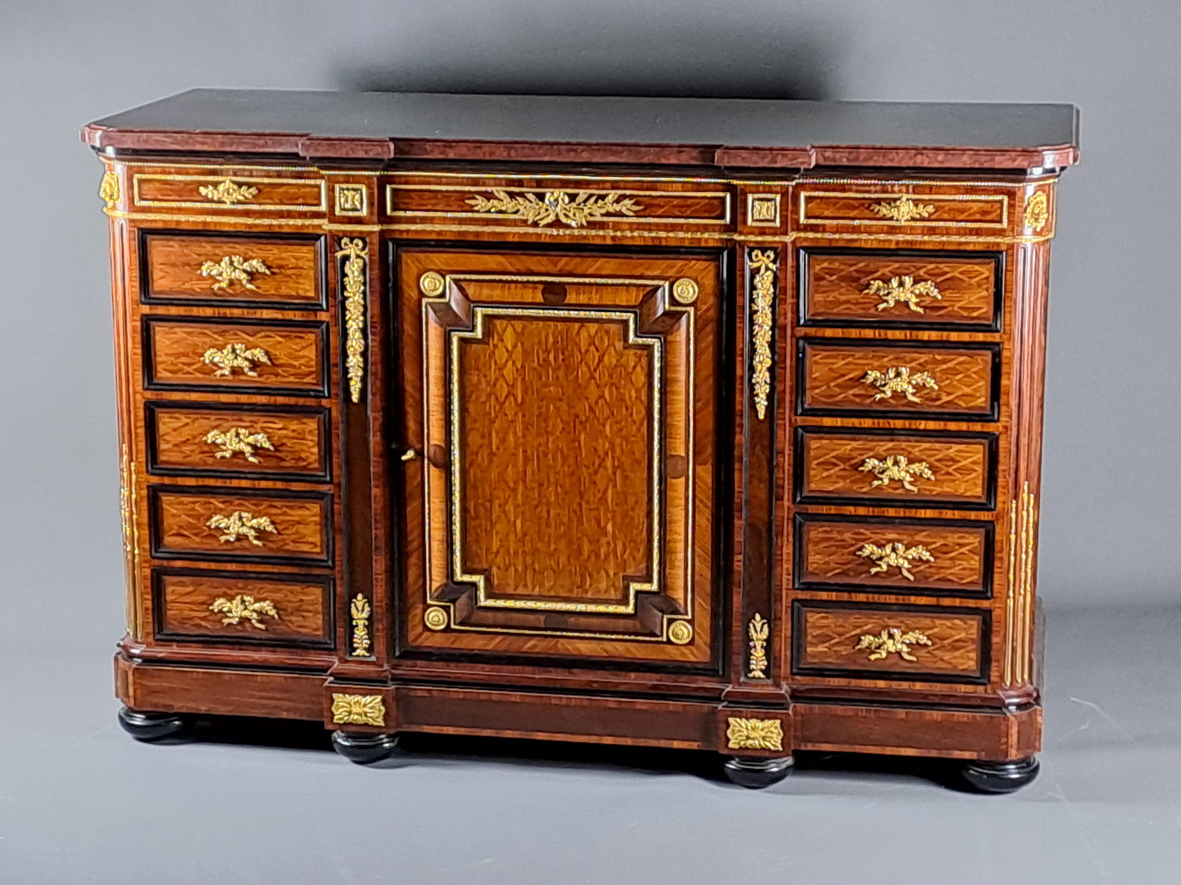 French Important Collector's Cabinet Stamped Grohé In Paris For Sale