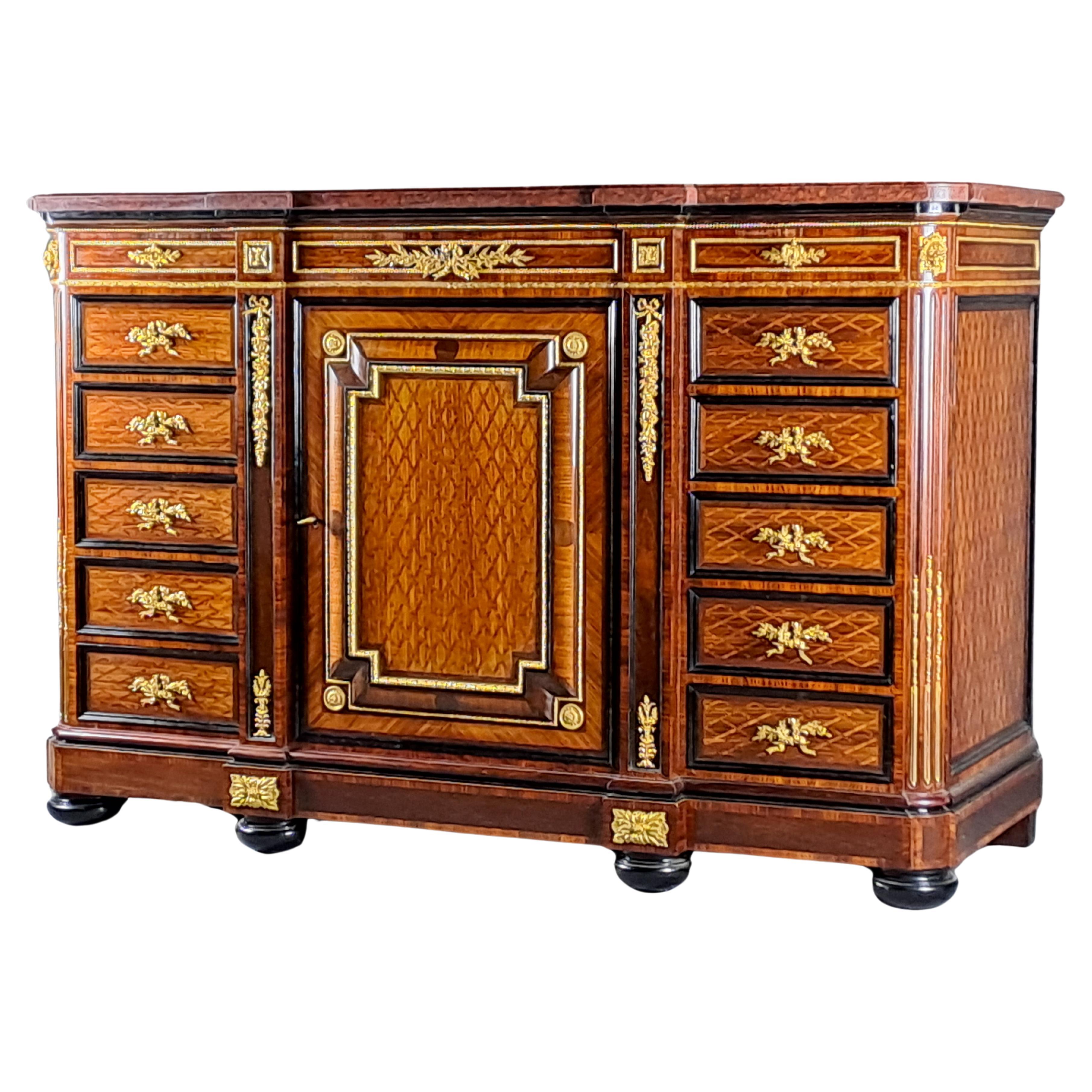 Important Collector's Cabinet Stamped Grohé In Paris For Sale