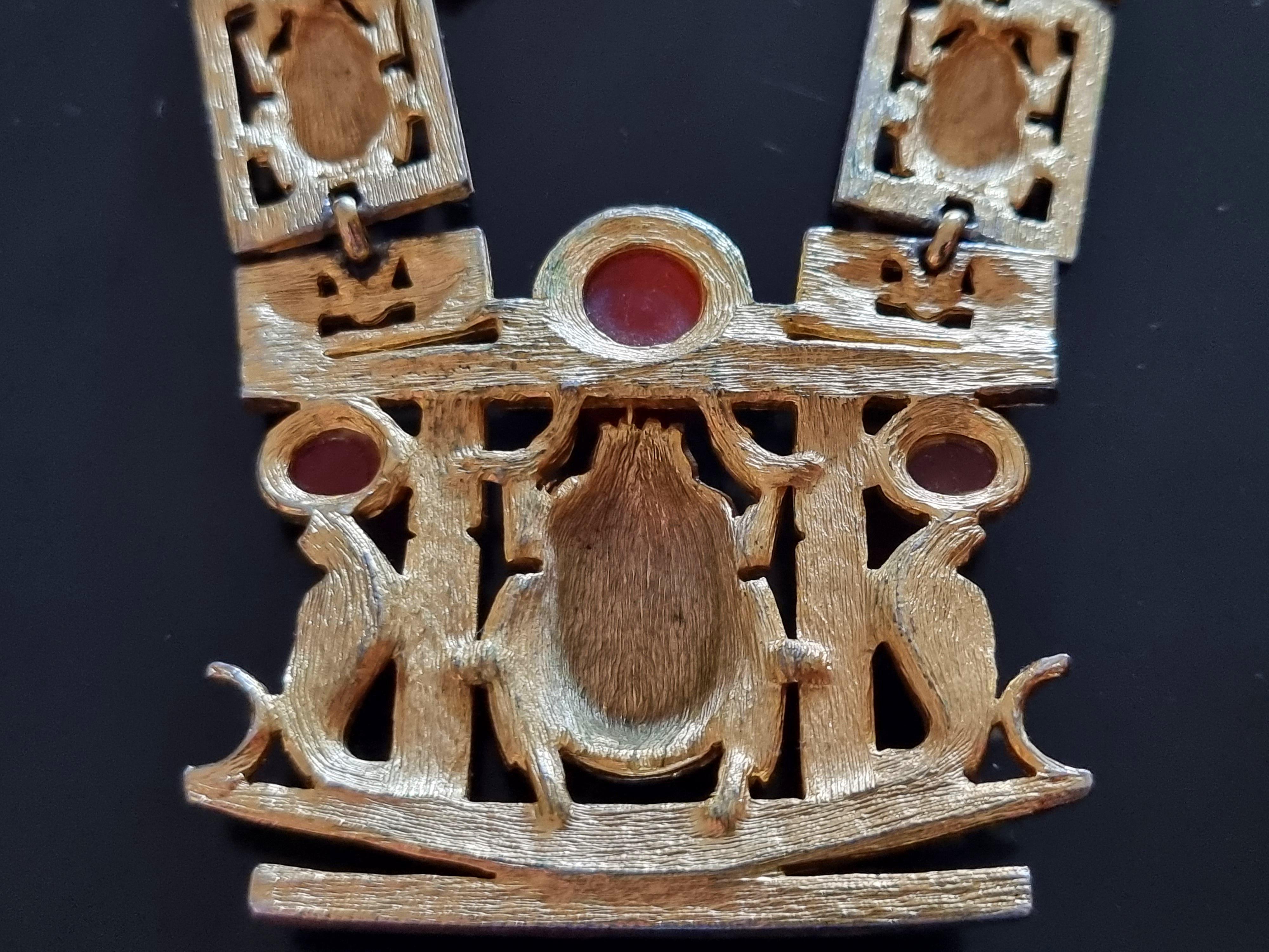 Important Necklace NEO-EGYPTIAN Tutankhamun, écharpe, vintage des années 60 en vente 9