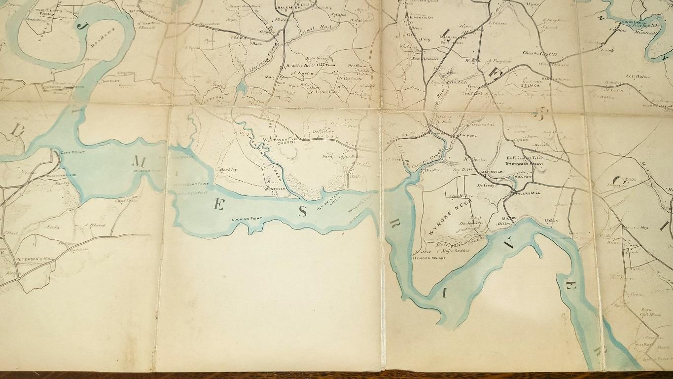 Important Confederate Field Map of Richmond VA 1864 with Provenance For Sale 2